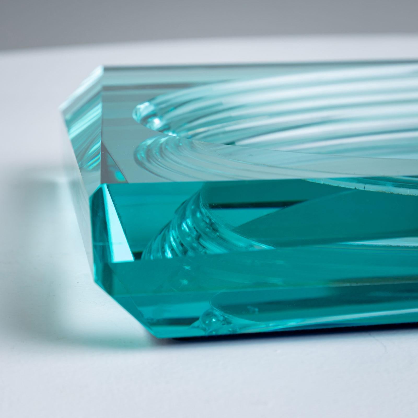 20° secolo  Centrotavola in vetro nello stile di Fontana Arte, Italia in vendita 5