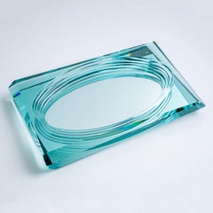 20th Century  Glass Centerpiece in the style of Fontana Arte, Italy