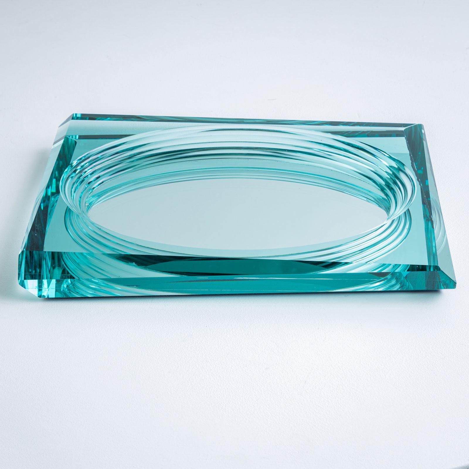 XX secolo 20° secolo  Centrotavola in vetro nello stile di Fontana Arte, Italia in vendita