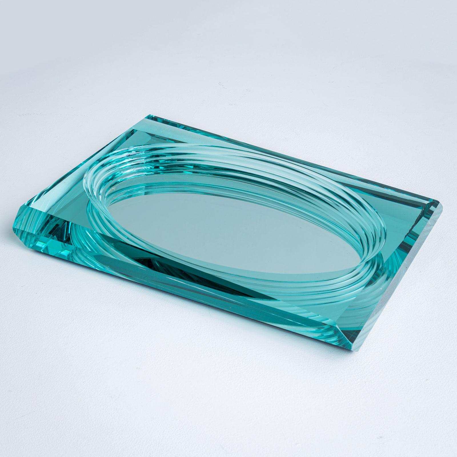 20° secolo  Centrotavola in vetro nello stile di Fontana Arte, Italia in vendita 1