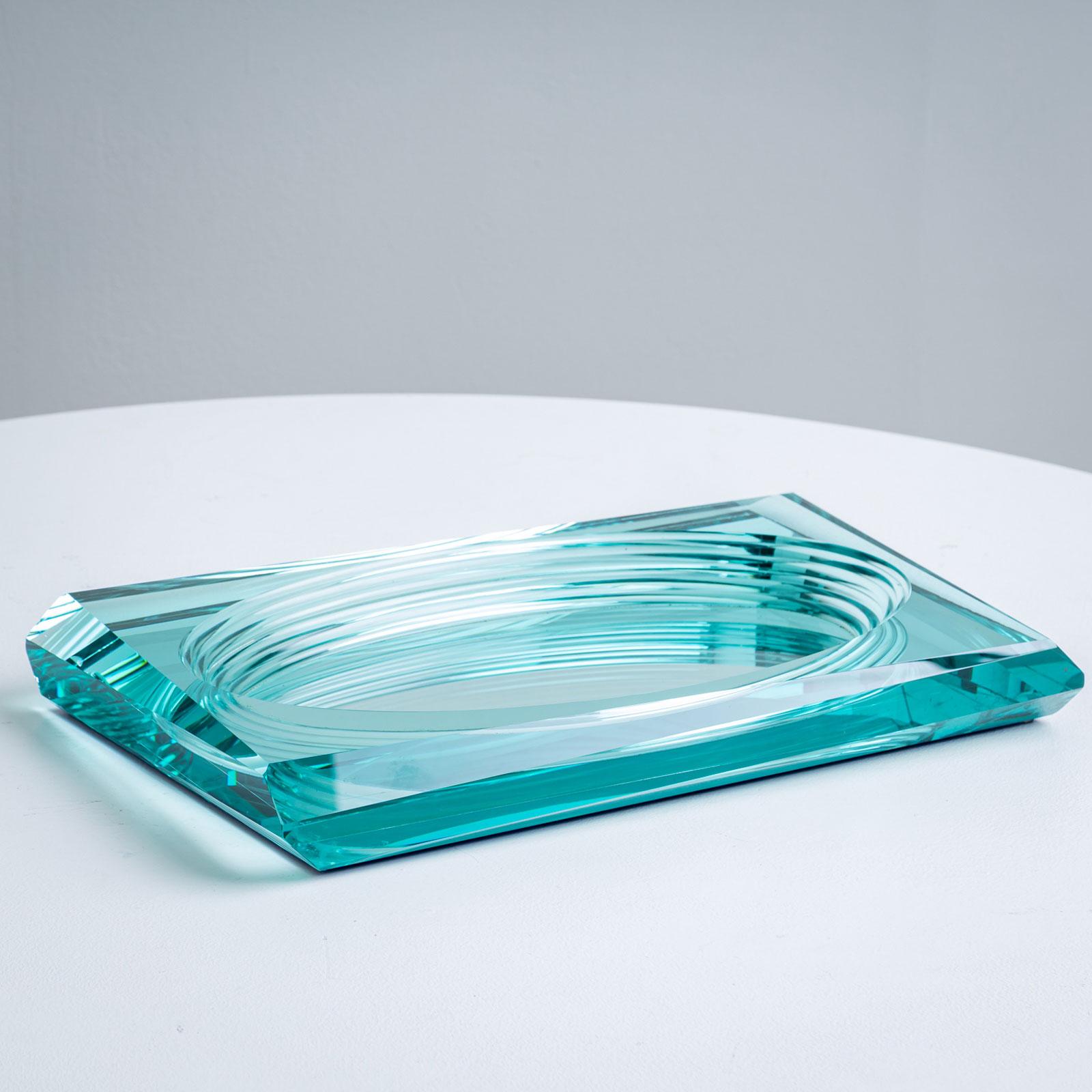 20° secolo  Centrotavola in vetro nello stile di Fontana Arte, Italia in vendita 3