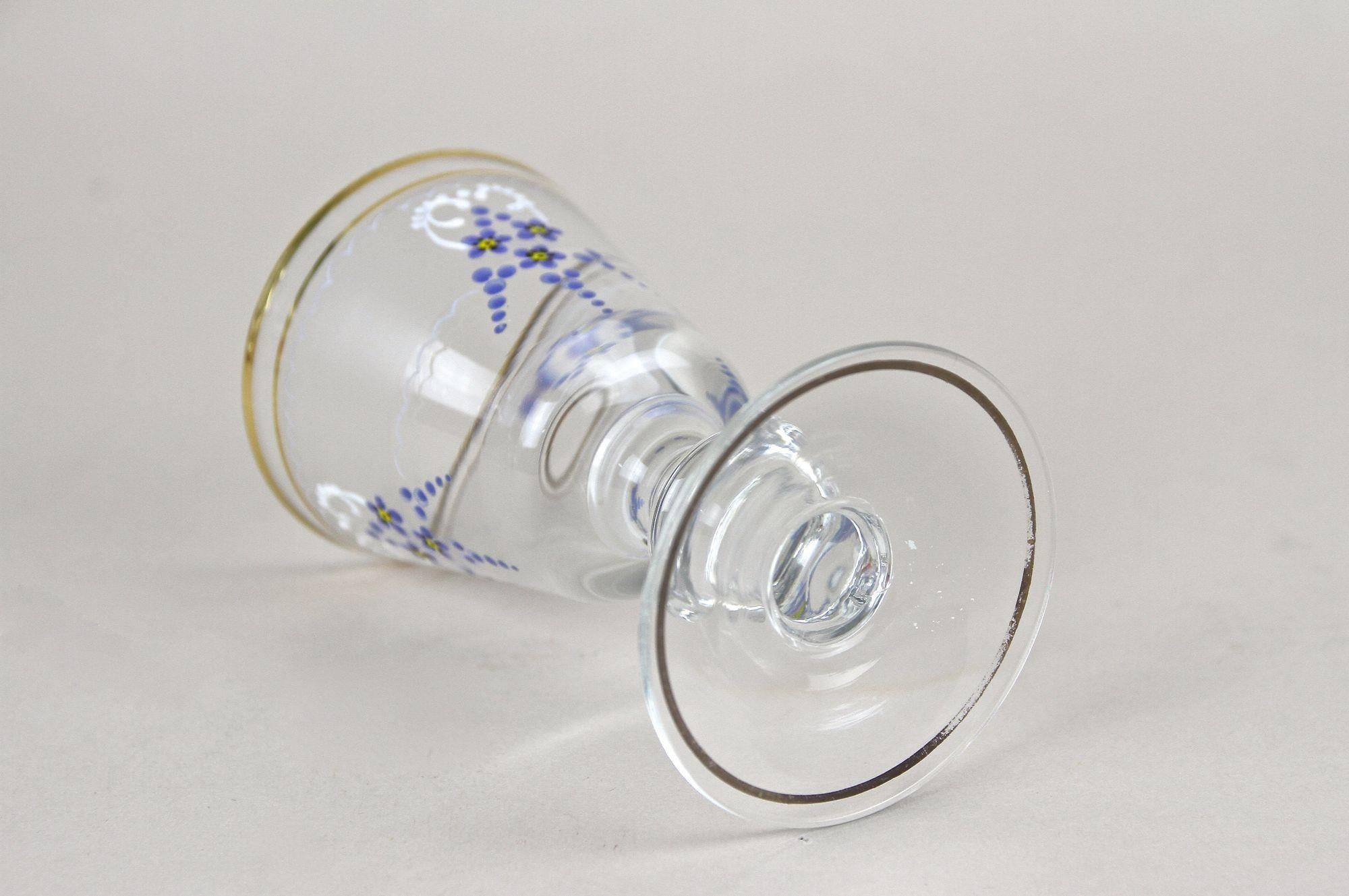 Juego de jarras de cristal del siglo XX con pinturas esmaltadas, Austria ca. 1980 en venta 4