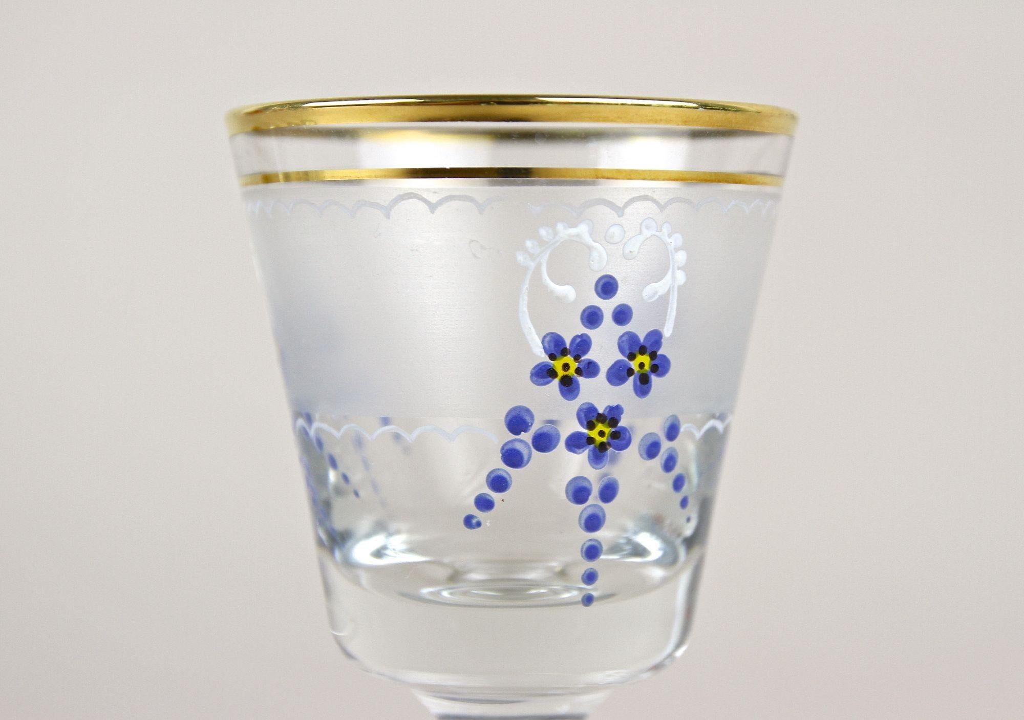 Juego de jarras de cristal del siglo XX con pinturas esmaltadas, Austria ca. 1980 en venta 5