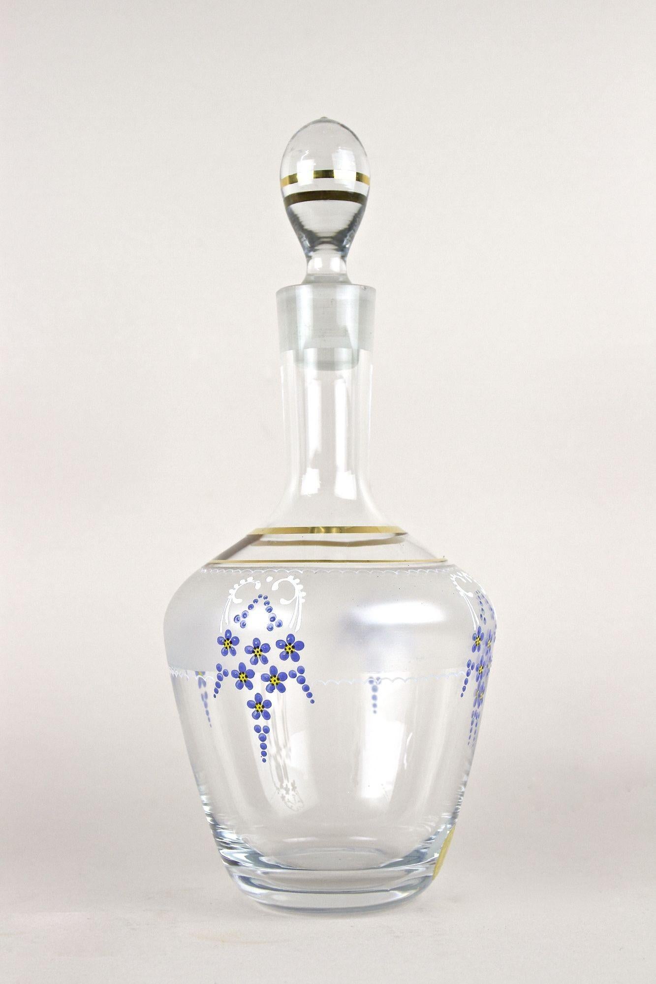 Juego de jarras de cristal del siglo XX con pinturas esmaltadas, Austria ca. 1980 en venta 6