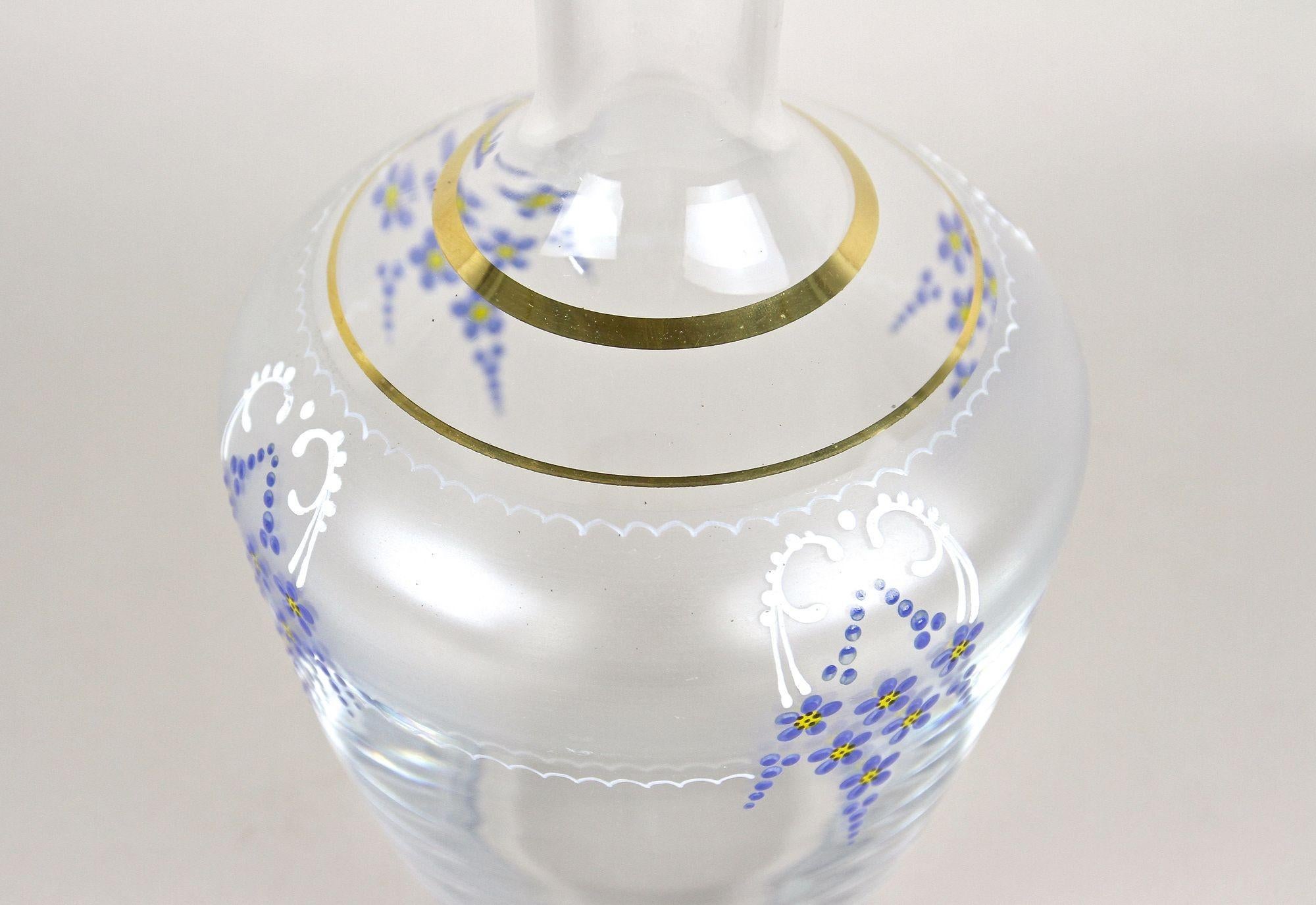 Juego de jarras de cristal del siglo XX con pinturas esmaltadas, Austria ca. 1980 en venta 7