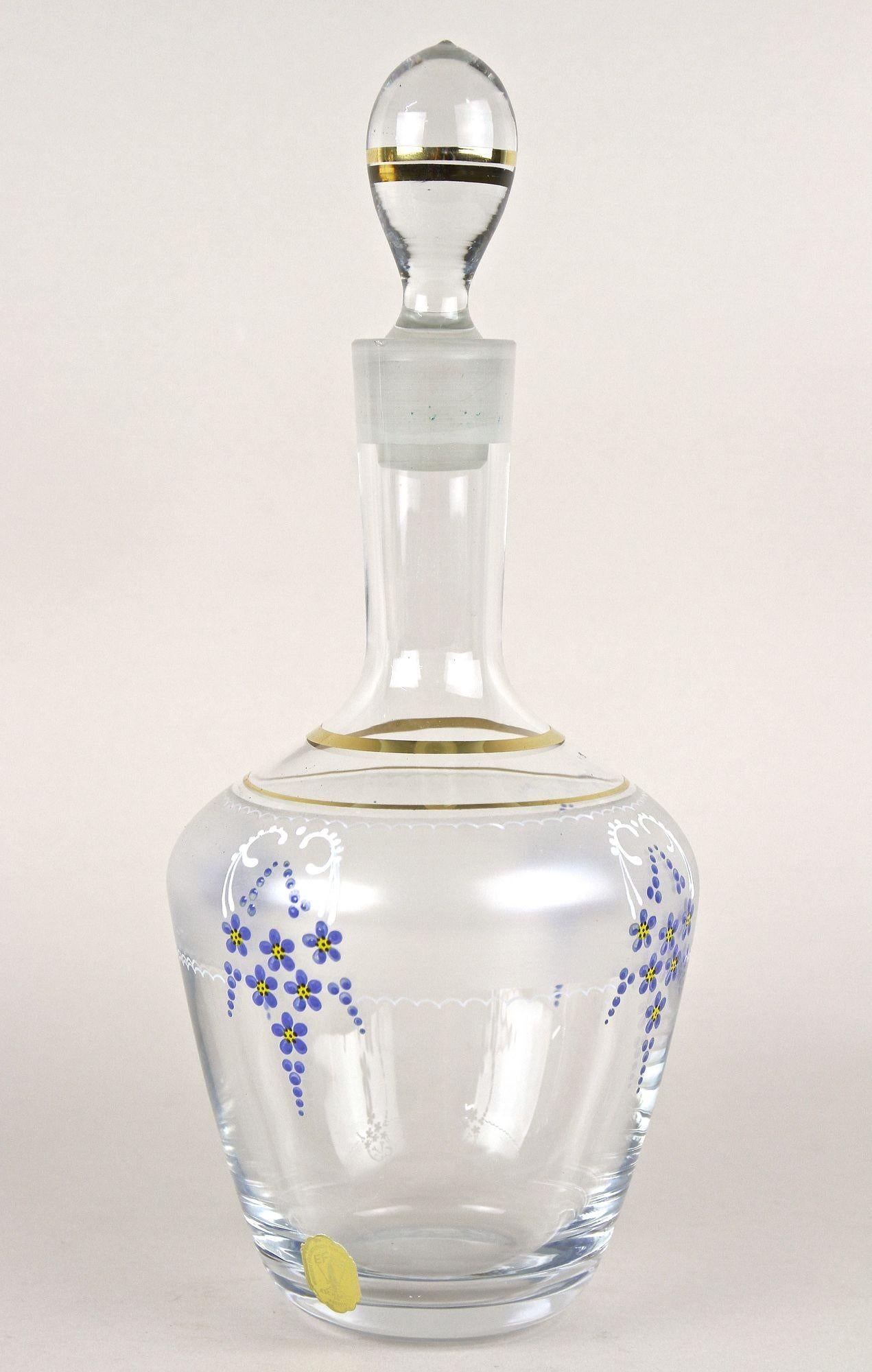 Juego de jarras de cristal del siglo XX con pinturas esmaltadas, Austria ca. 1980 en venta 9