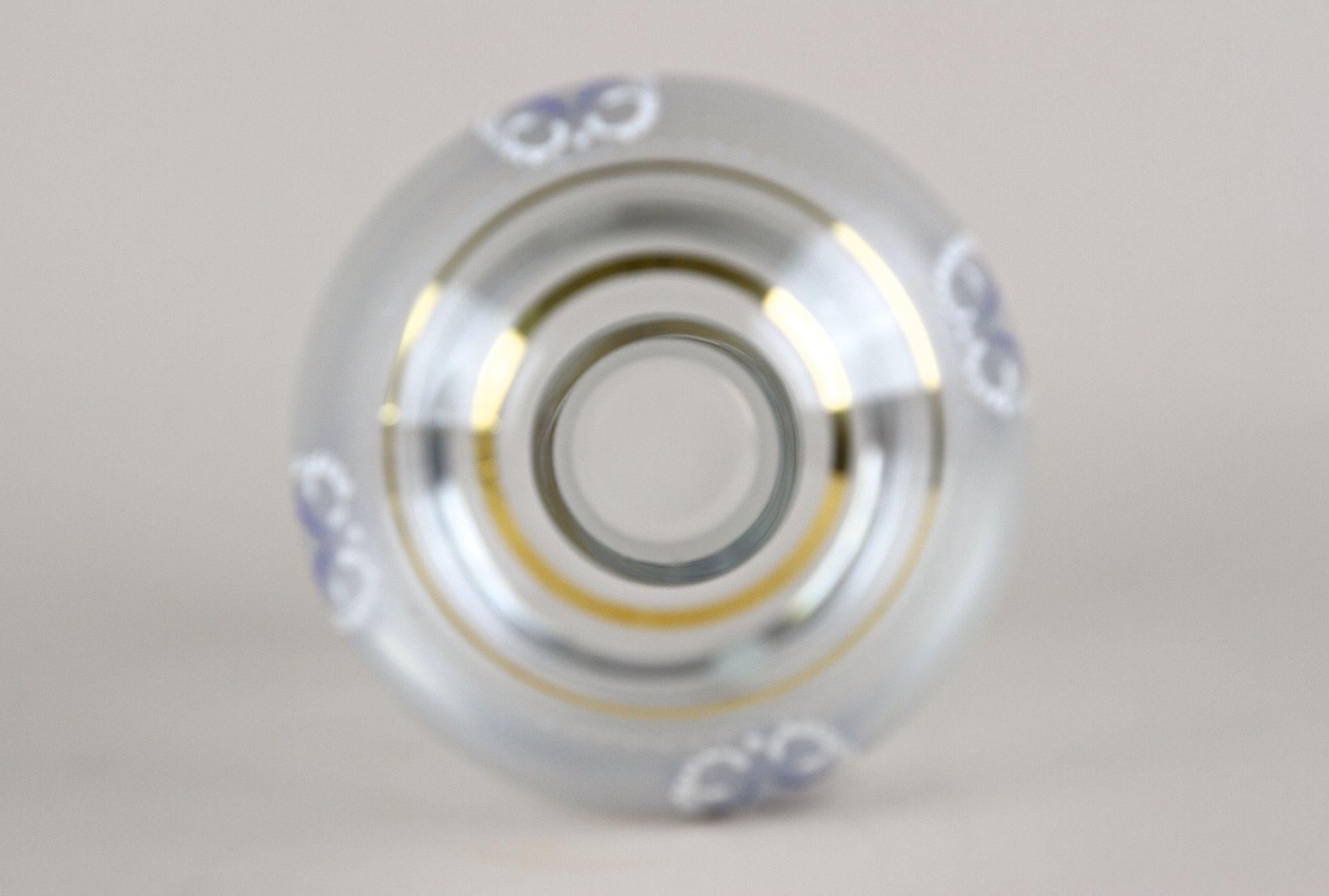 Juego de jarras de cristal del siglo XX con pinturas esmaltadas, Austria ca. 1980 en venta 13