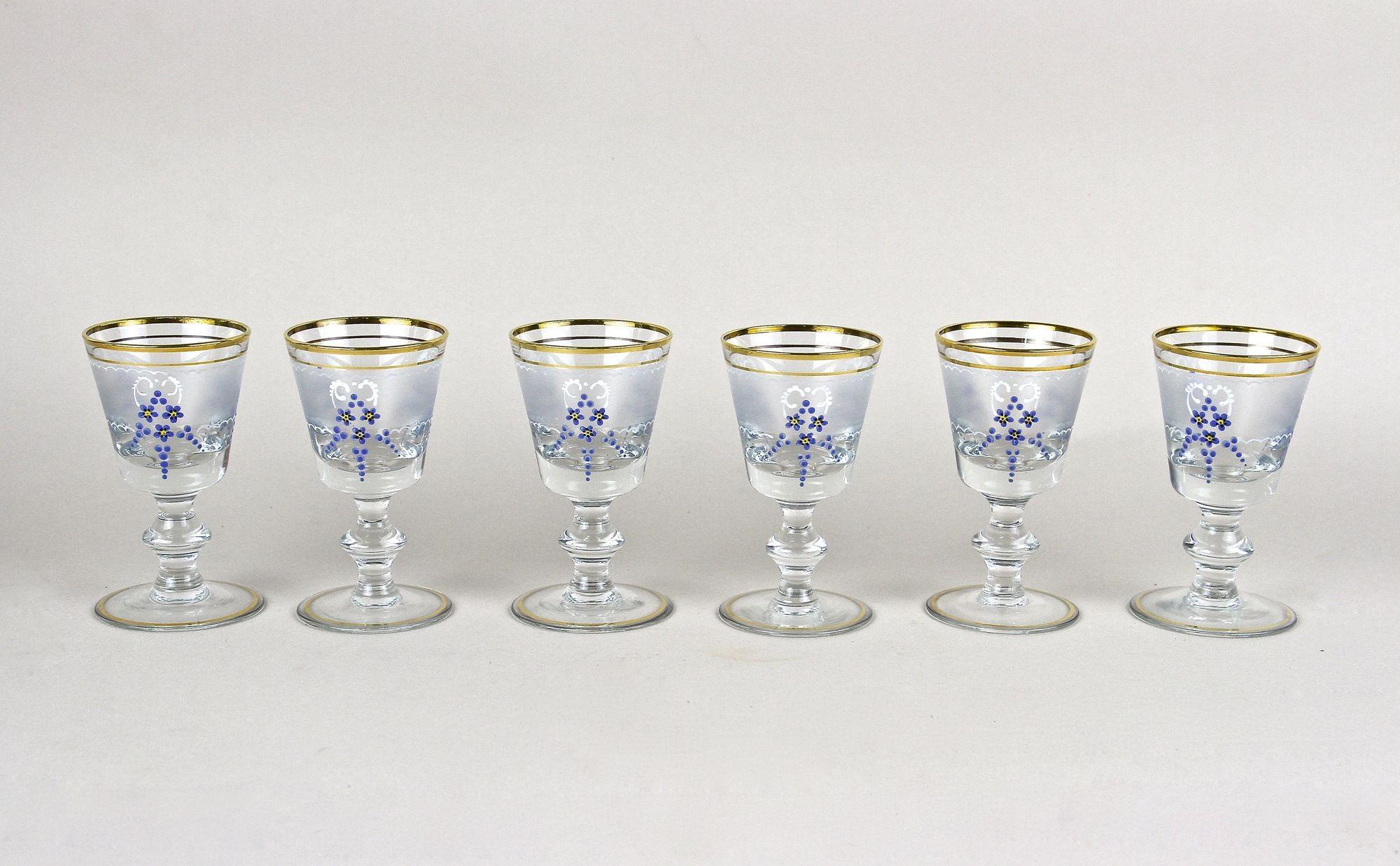 Juego de jarras de cristal del siglo XX con pinturas esmaltadas, Austria ca. 1980 en Bueno estado para la venta en Lichtenberg, AT