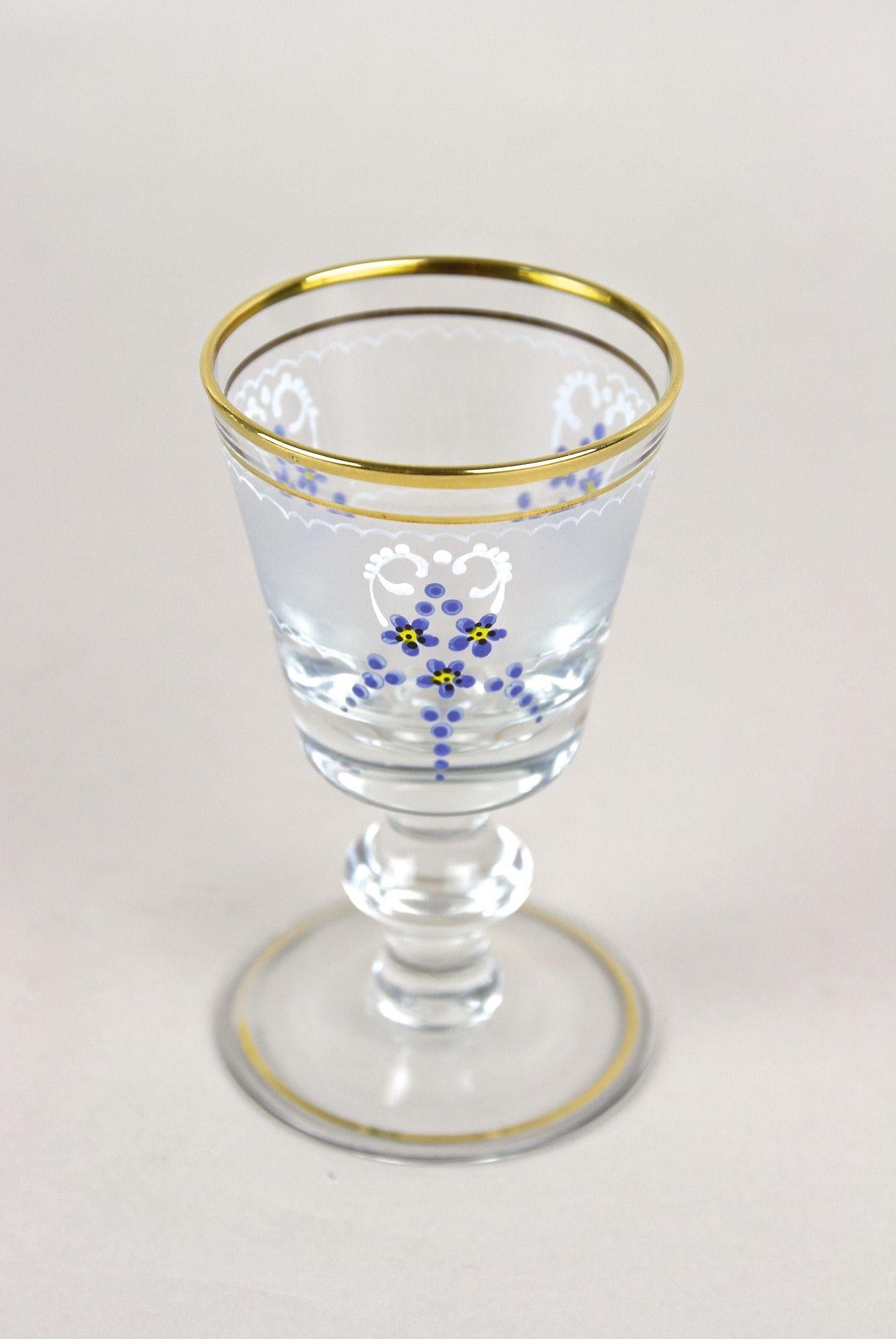 Juego de jarras de cristal del siglo XX con pinturas esmaltadas, Austria ca. 1980 en venta 2