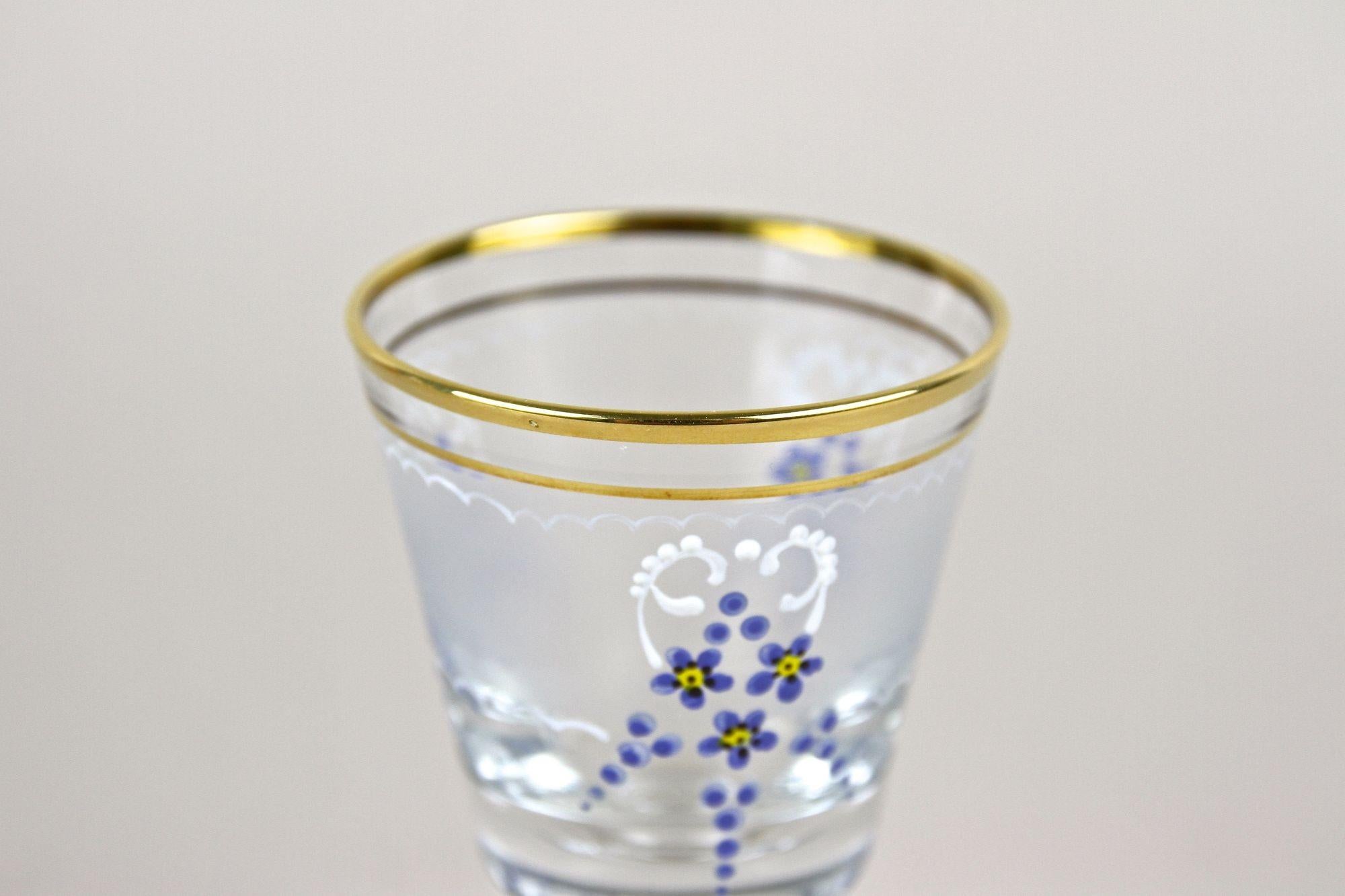 Juego de jarras de cristal del siglo XX con pinturas esmaltadas, Austria ca. 1980 en venta 3