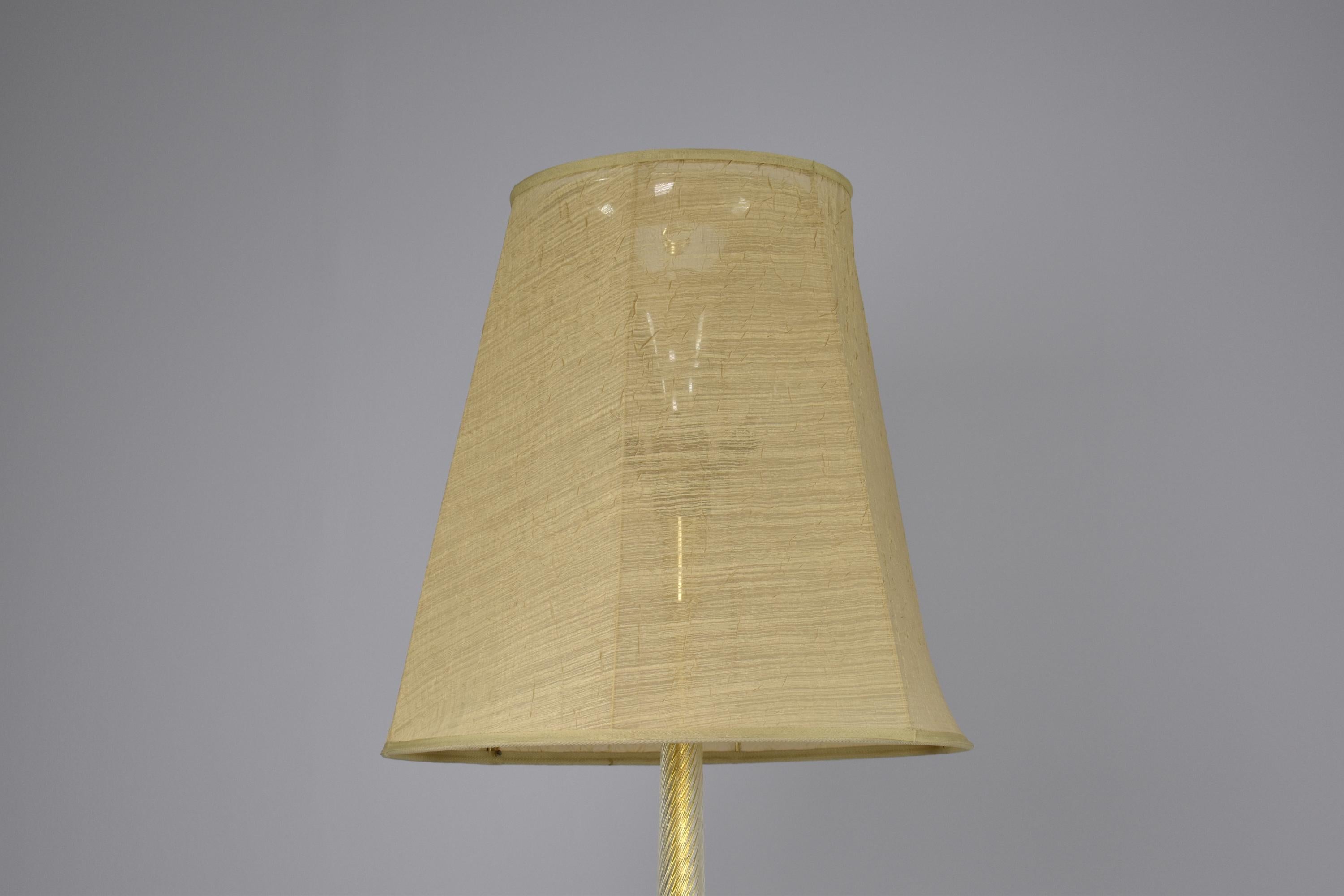 Italian Gold Murano Floor Lamp by Barovier Ercole, 1950s For Sale 7