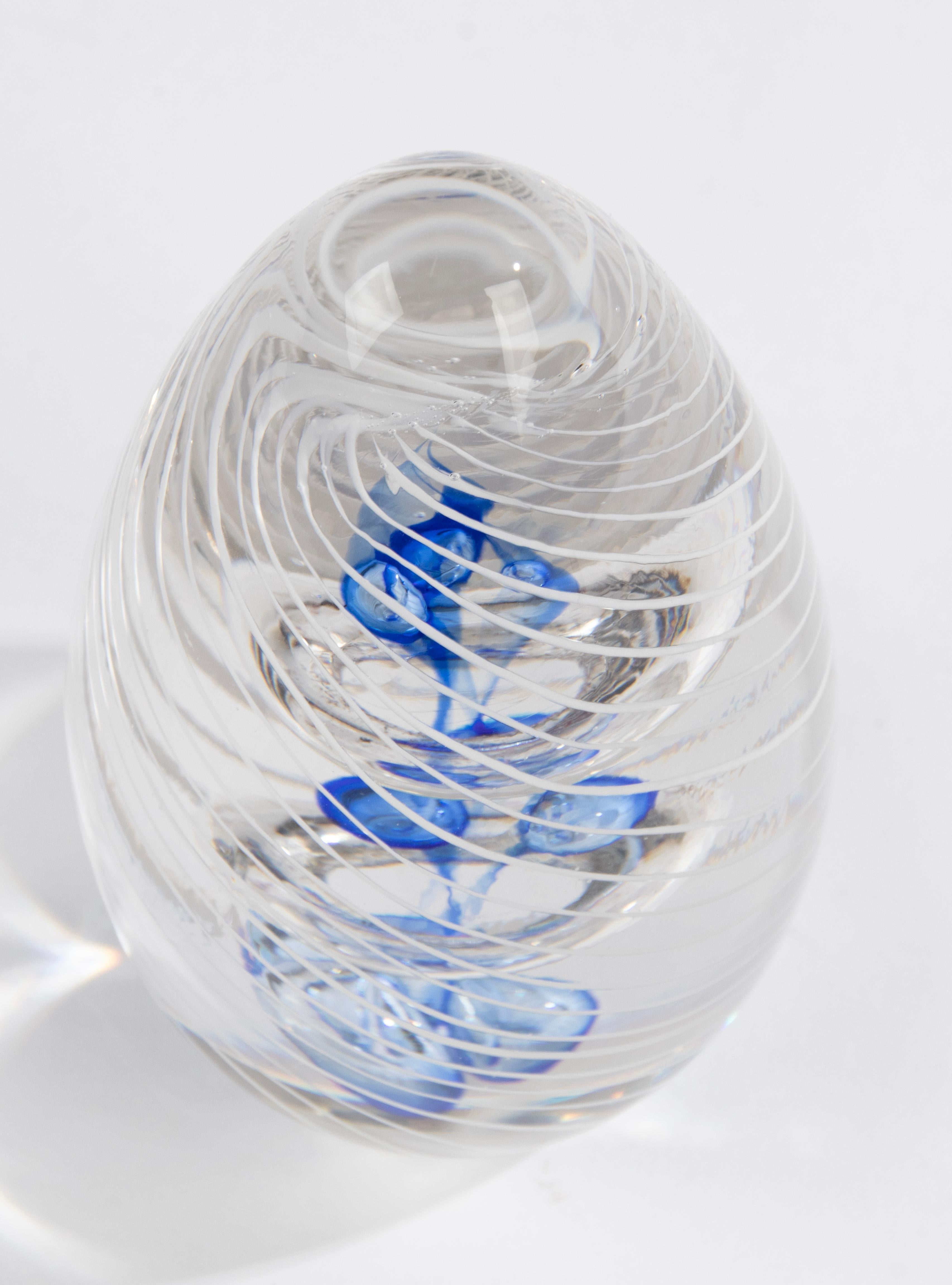 20th Century Glass Murano Spiral Paperweight In Good Condition In Casteren, Noord-Brabant