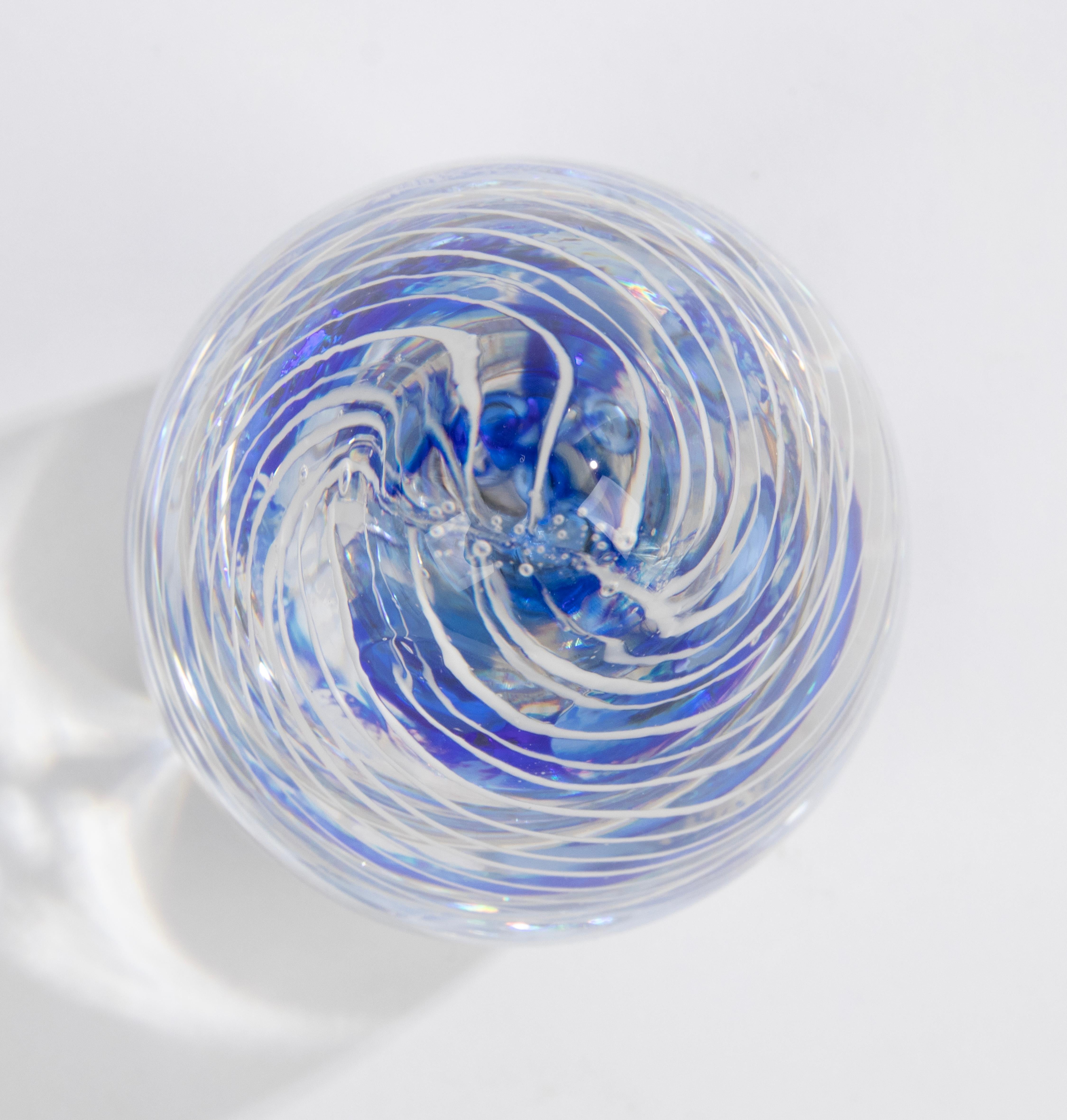20th Century Glass Murano Spiral Paperweight 2