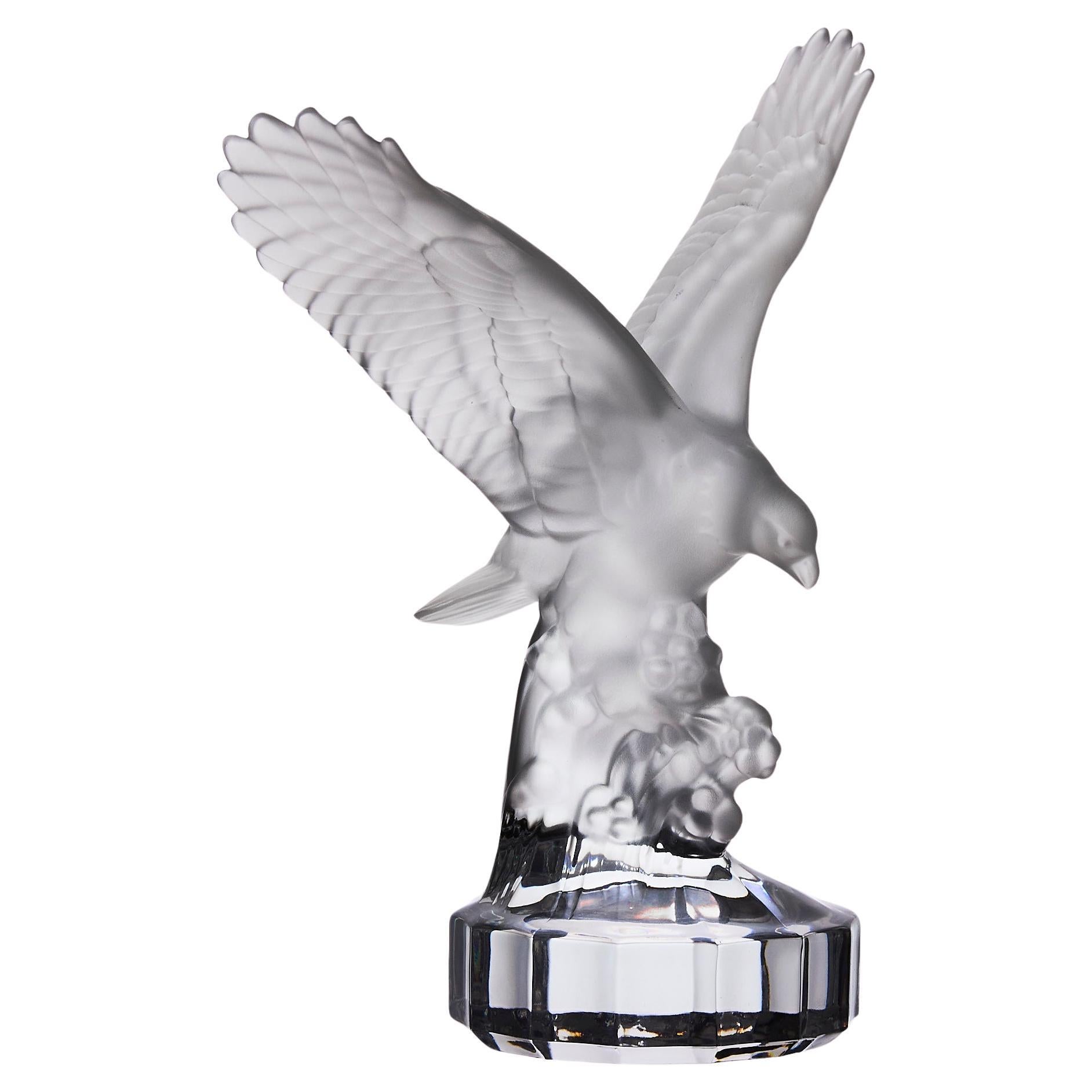 20th Century Glass Sculpture entitled "Eagle" by Goebel Glass For Sale