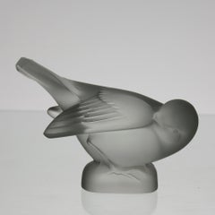 20th Century Glass Sculpture entitled "Moineau Coquet" by Lalique