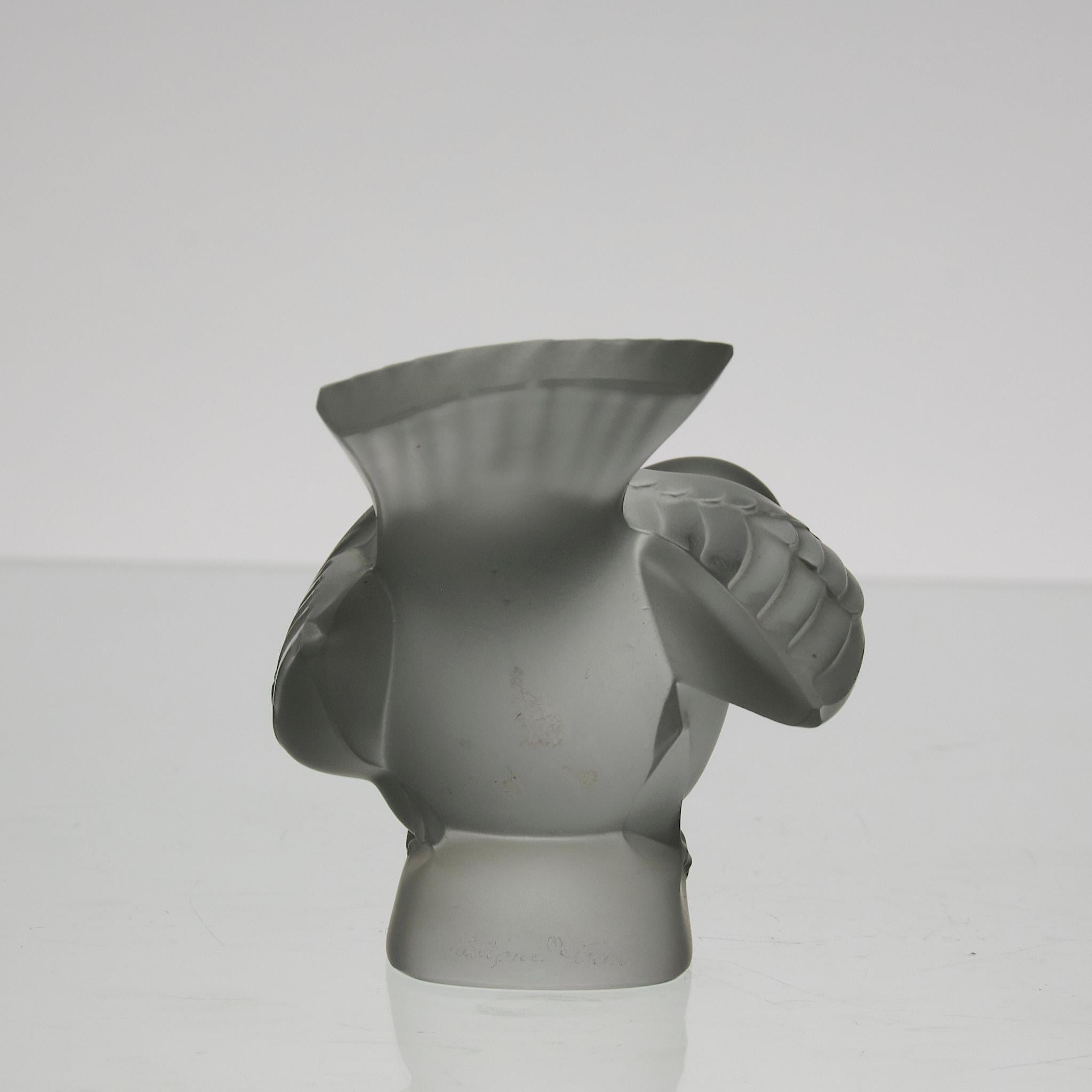 Verre Sculpture en verre du 20e siècle intitulée 