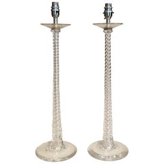20th Century Glass Table Lamps