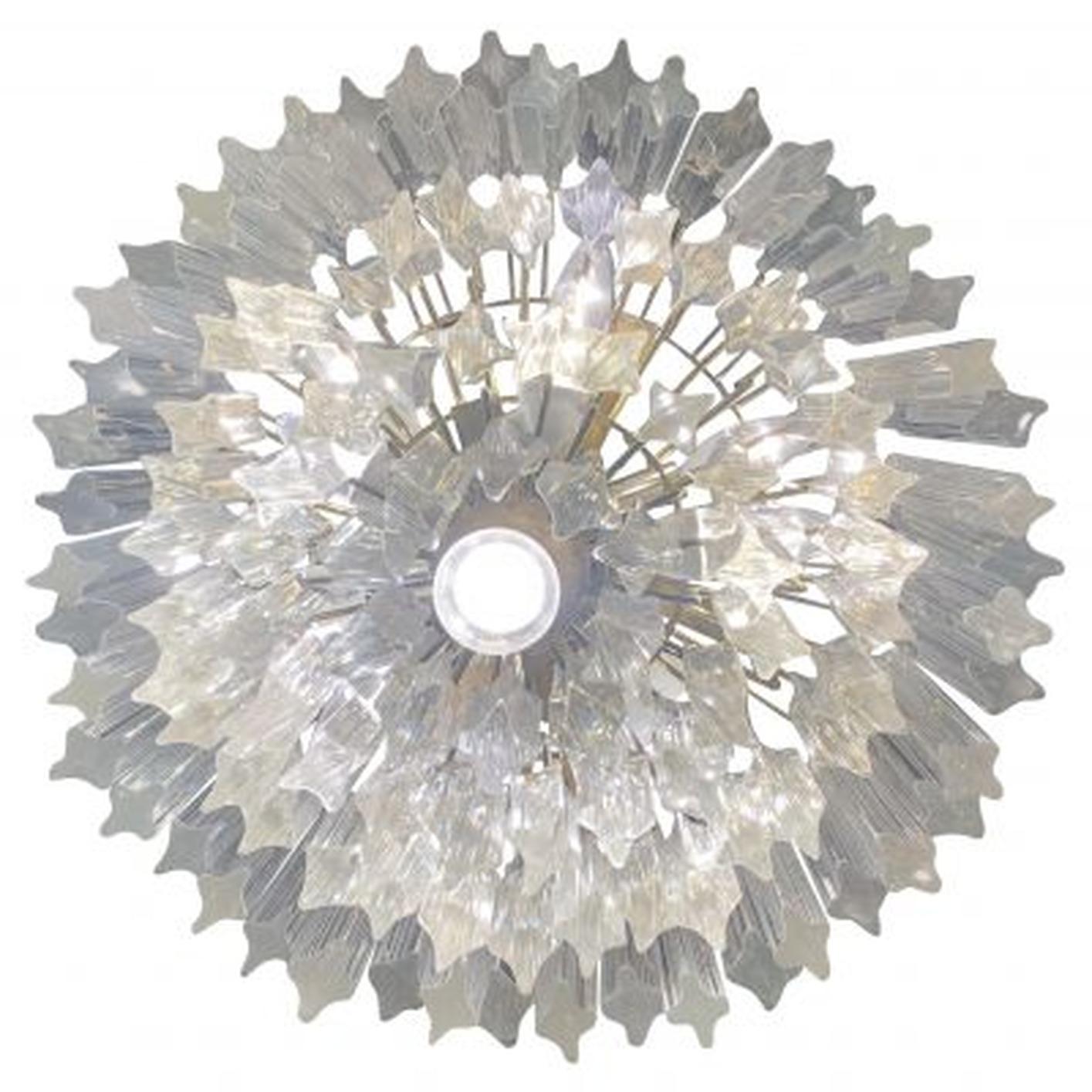 20th Century Glass Tiered Chandelier by Paolo Venini In Good Condition In West Palm Beach, FL