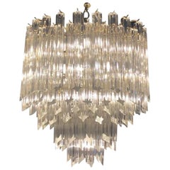 20th Century Glass Tiered Chandelier by Paolo Venini 20th Century Glass Tiered Chandelier by Paolo Venini