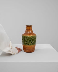 20th Century Glazed Ceramic Vase from Germany, 8.3\" Diameter