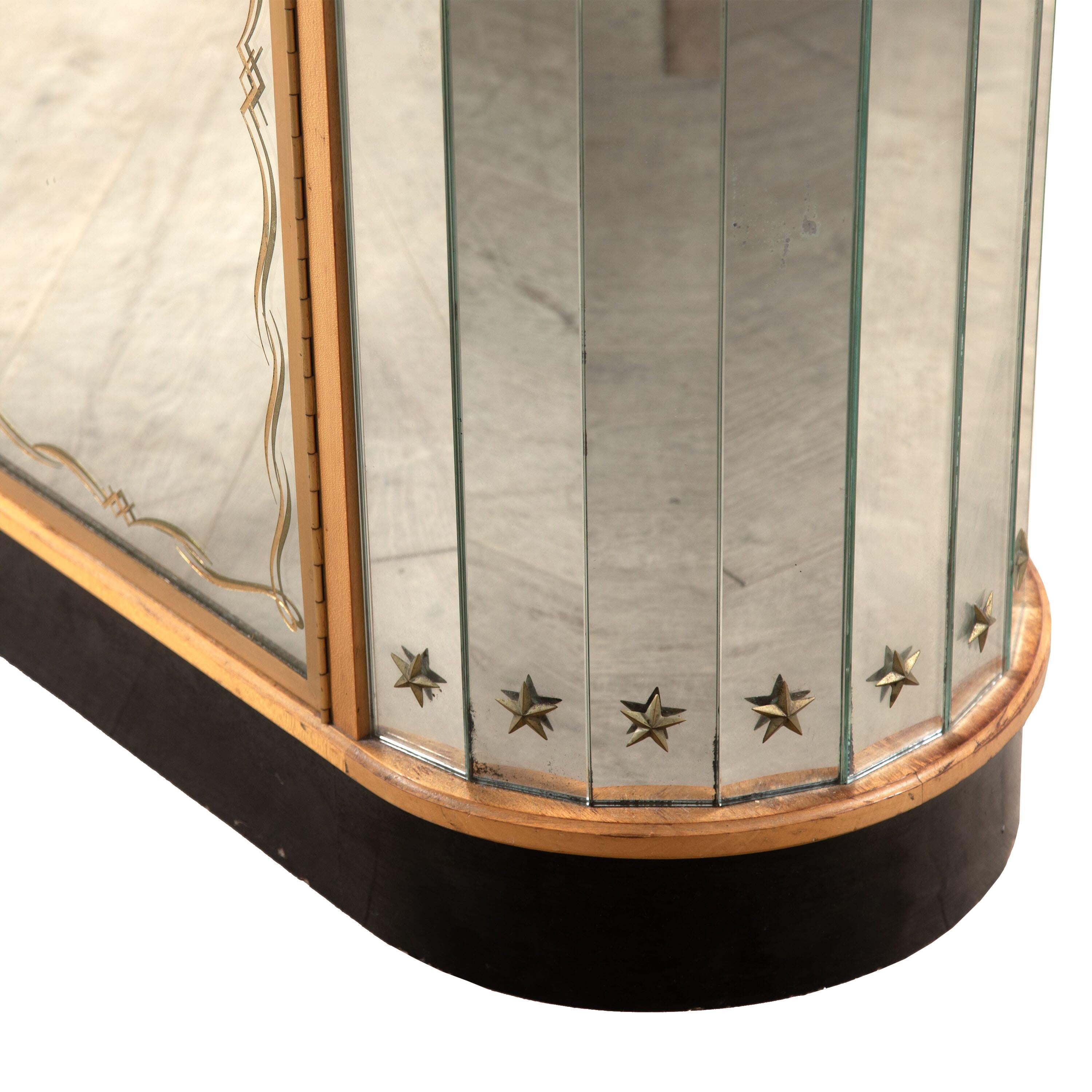 French 20th Century Glazed Cocktail Cabinet in the Style of Renee Drouet For Sale