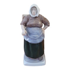 20th century glazed Porcelain Fishermans Wife figurine