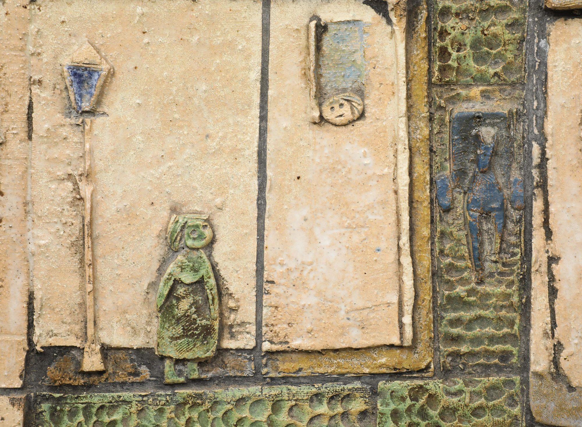 Plakette aus glasierter Studio Pottery des 20. Jahrhunderts (Frankreich, um 1960) im Angebot 5