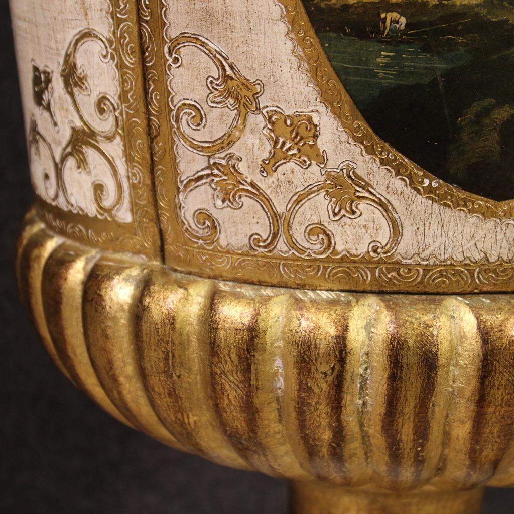 20th Century Gold and Painted Wood Venetian Goblet Side Table, 1960 8