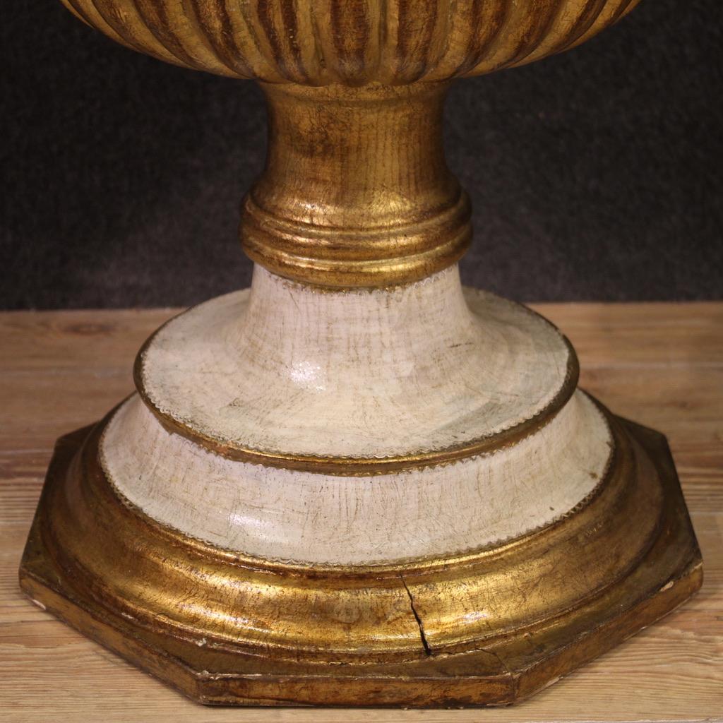 20th Century Gold and Painted Wood Venetian Goblet Side Table, 1960 3