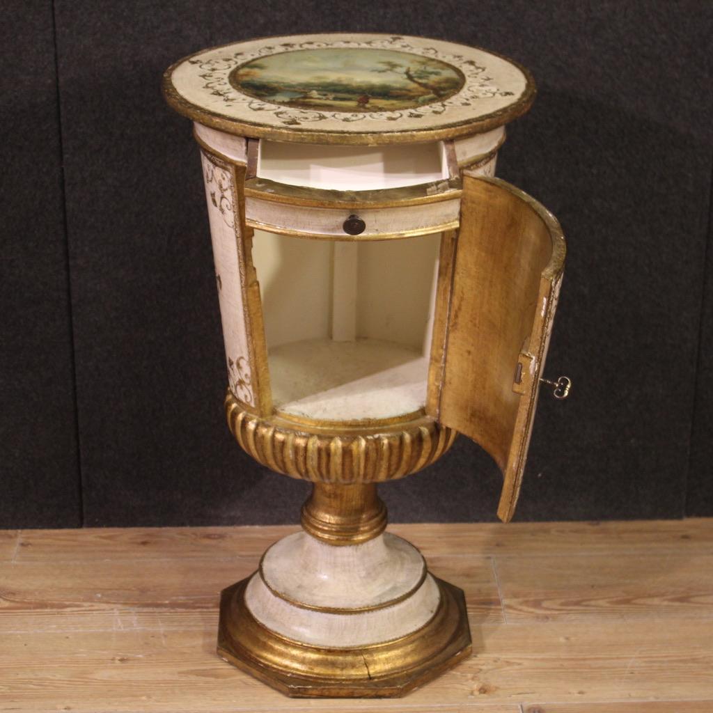 20th Century Gold and Painted Wood Venetian Goblet Side Table, 1960 5