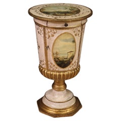 20th Century Gold and Painted Wood Venetian Goblet Side Table, 1960