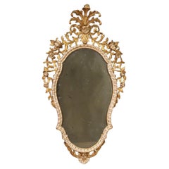 20th Century Gold and Silver Wood Italian Louis XV Style Mirror, 1970
