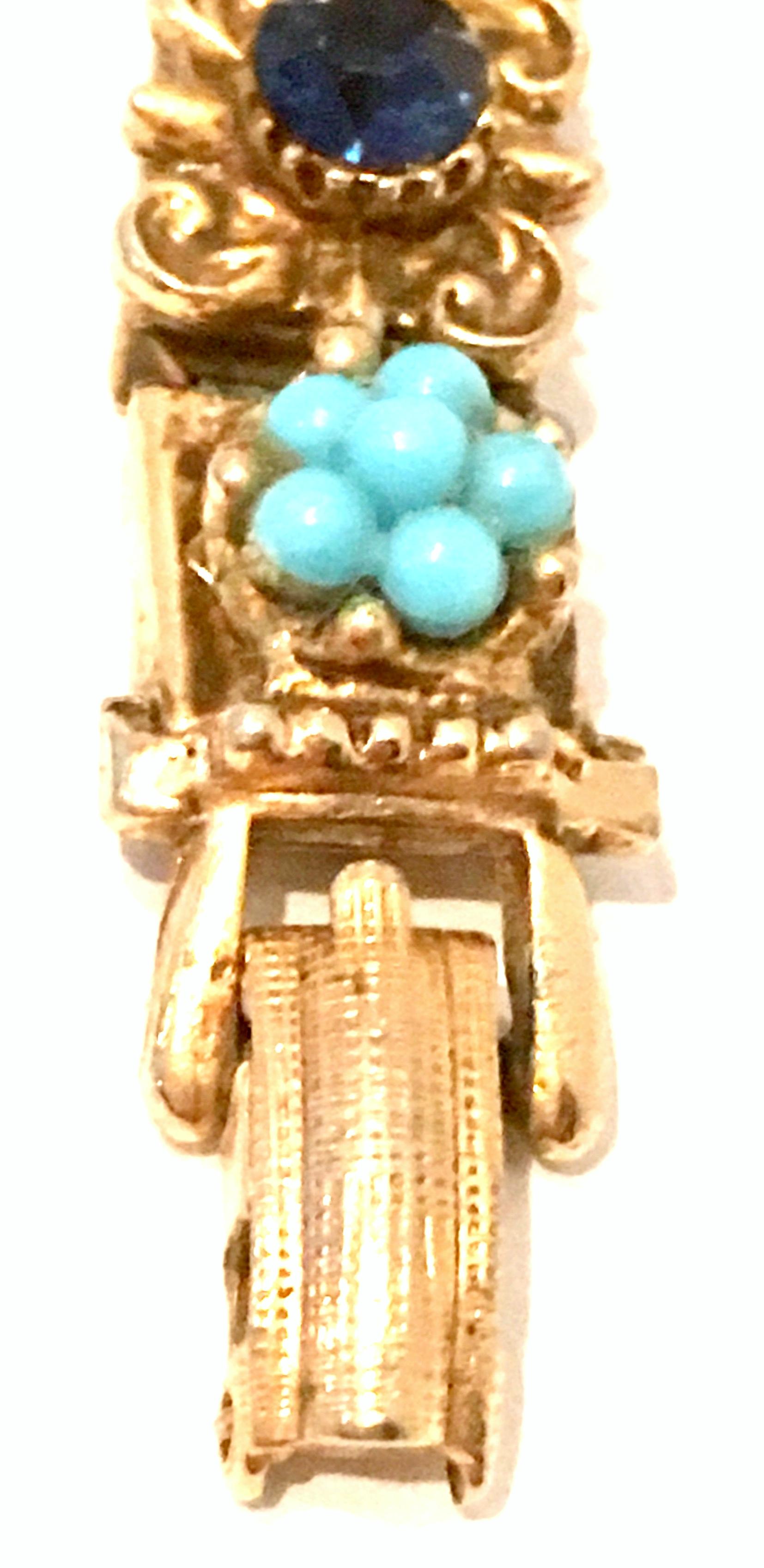 20th Century Gold , Austrian Crystal Bead Link Bracelet  4