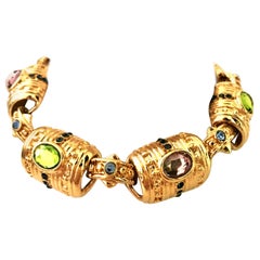20th Century Gold 
Austrian Crystal Link Bracelet