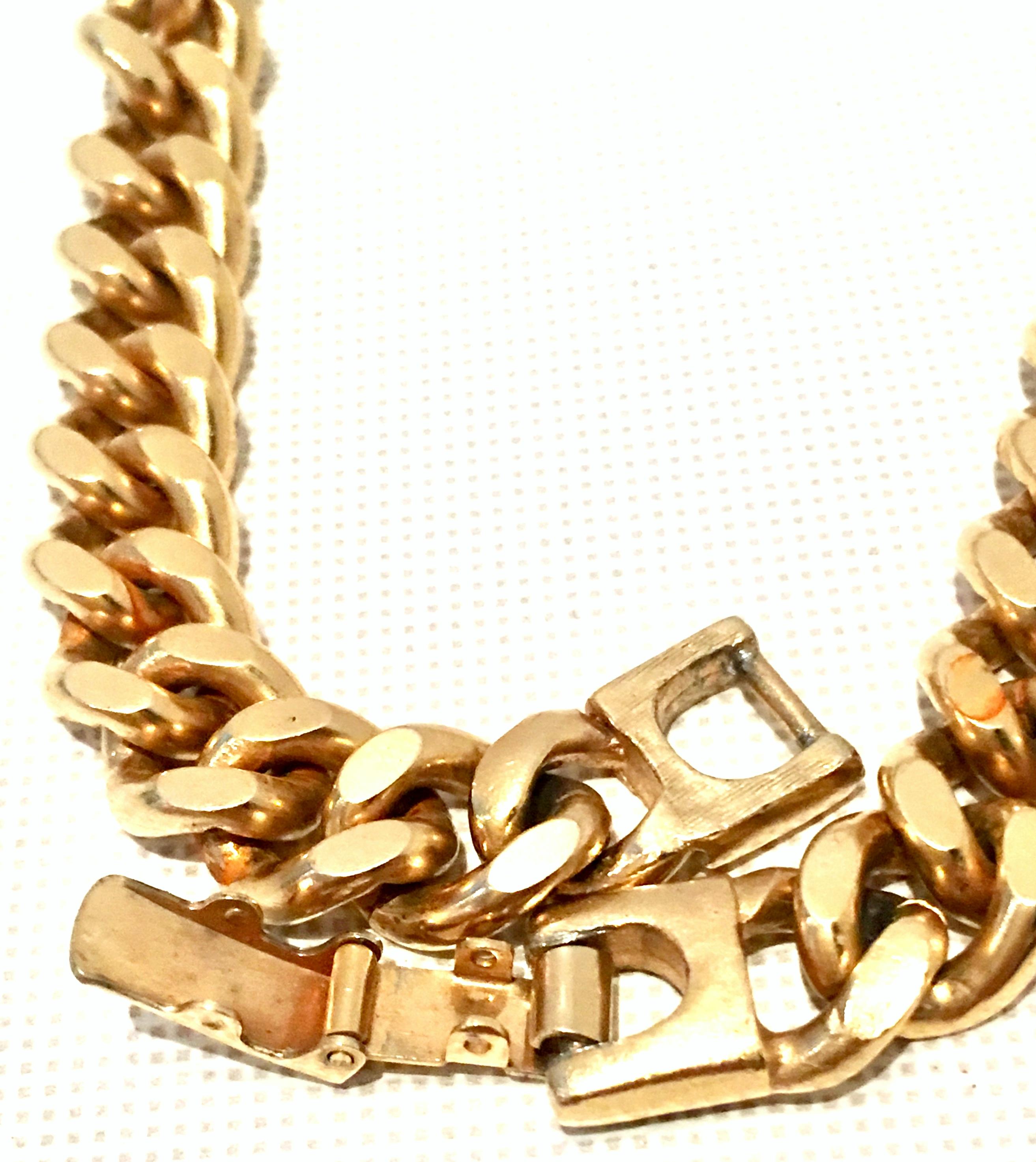 20th Century Gold & Black Enamel Snake Choker Necklace By, Erwin Pearl 7