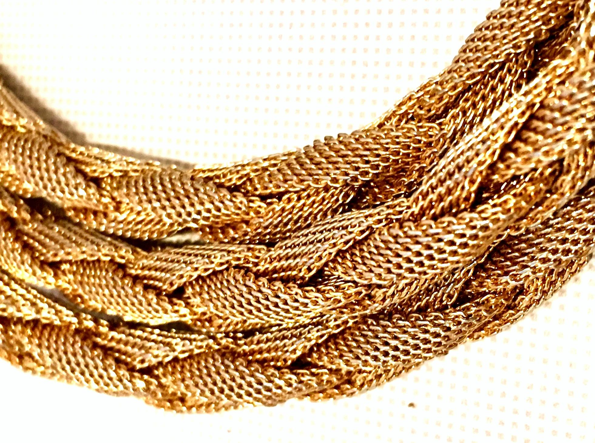 20th Century Gold Braided Rope & Tassle Fringe Sautoir Style Necklace. For Sale 5