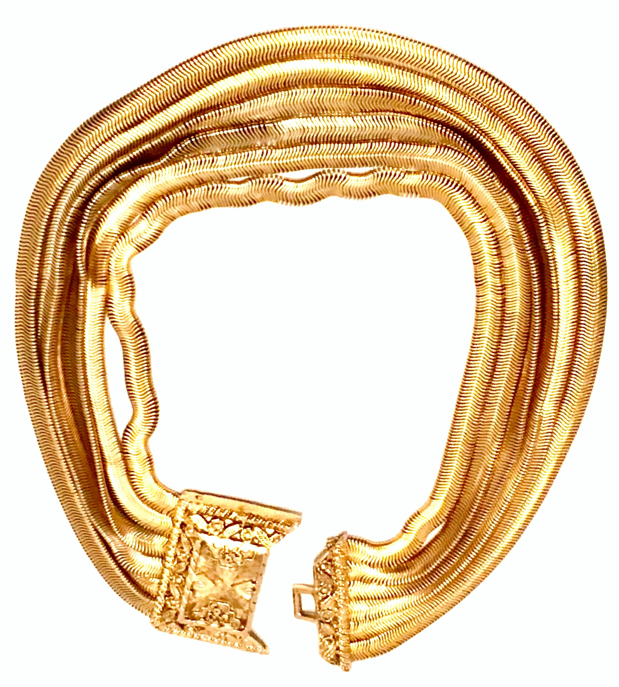 20th Century Gold Choker Necklace By, Les Bernard Inc. 6