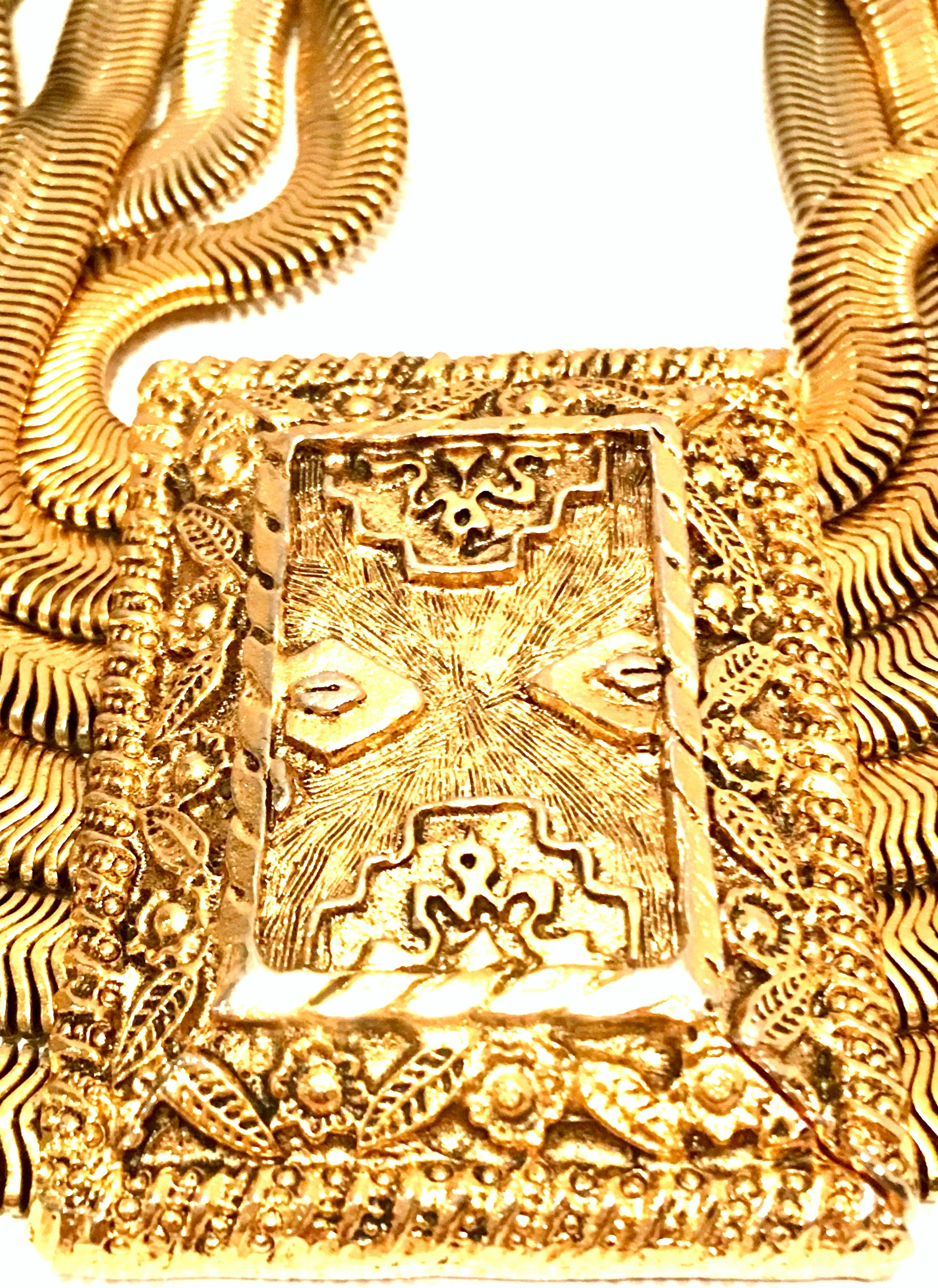 20th Century Gold Choker Necklace By, Les Bernard Inc. 1