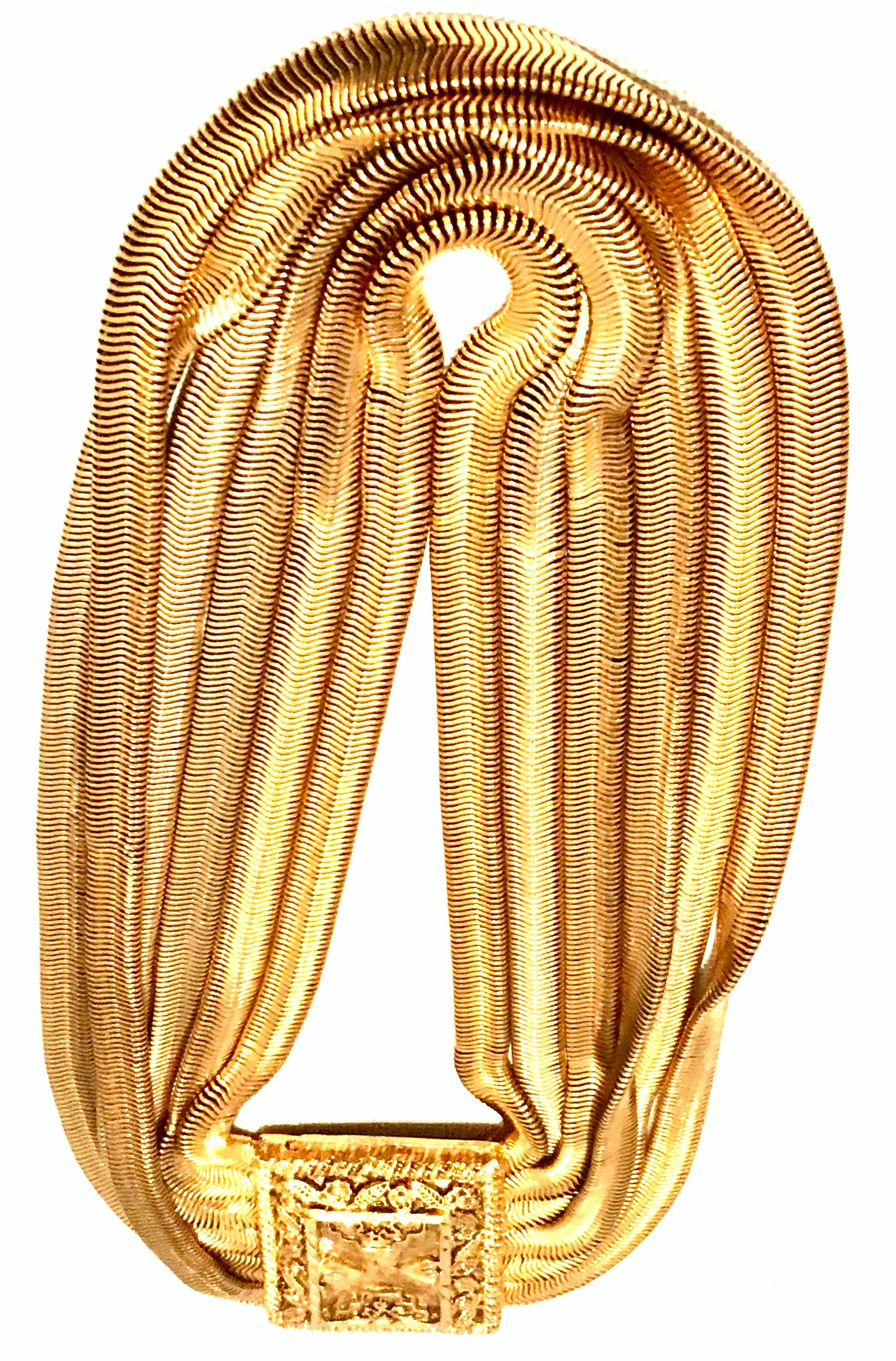 Etruscan Revival 20th Century Gold Choker Necklace By, Les Bernard Inc.