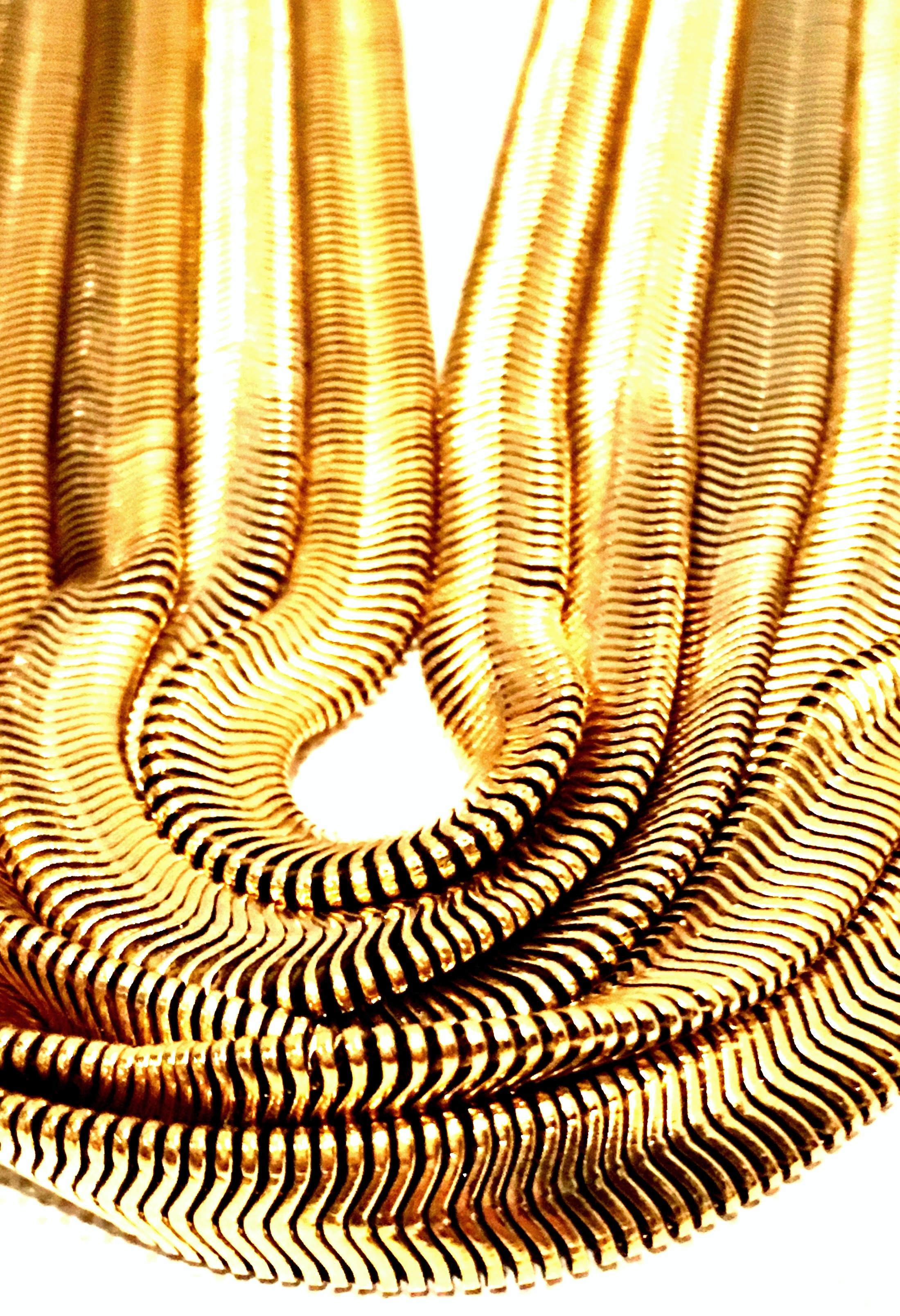 20th Century Gold Choker Necklace By, Les Bernard Inc. 4