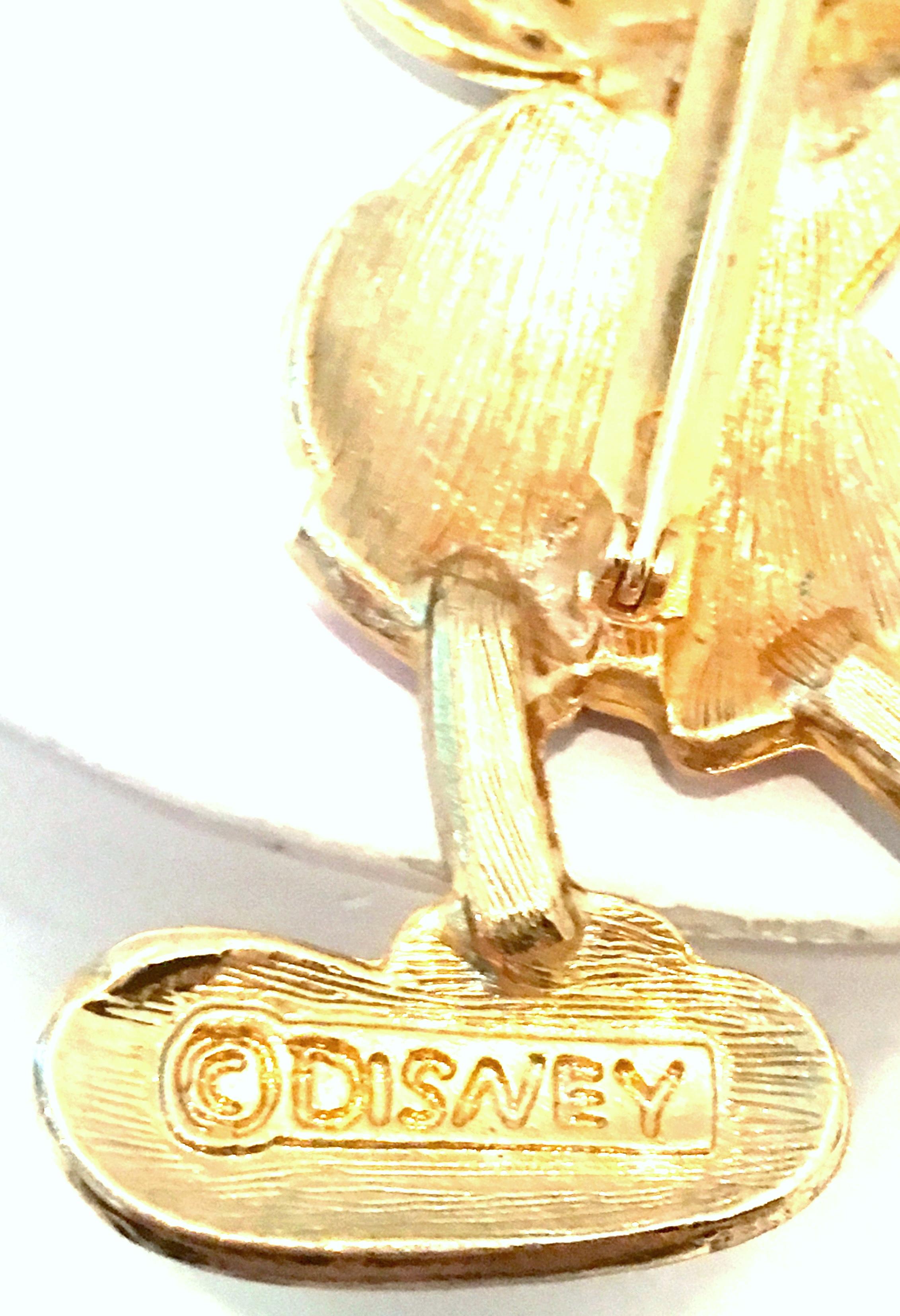 20th Century Gold, Enamel & Swarovski Crystal Mickey Mouse Brooch By, Disney 5