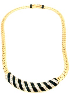 Halskette aus Gold, Emaille und Swarovski-Kristall des 20. Jahrhunderts von Daniel Swarovski