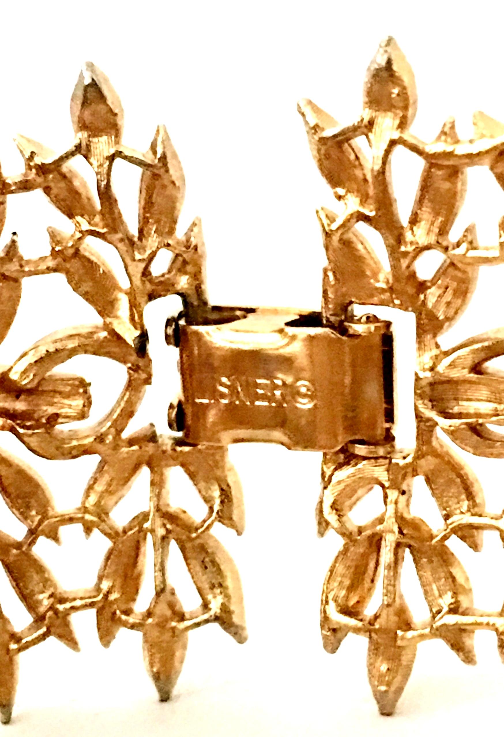 20th Century Gold Laurel Motif Necklace & Bracelet By, Lisner 6