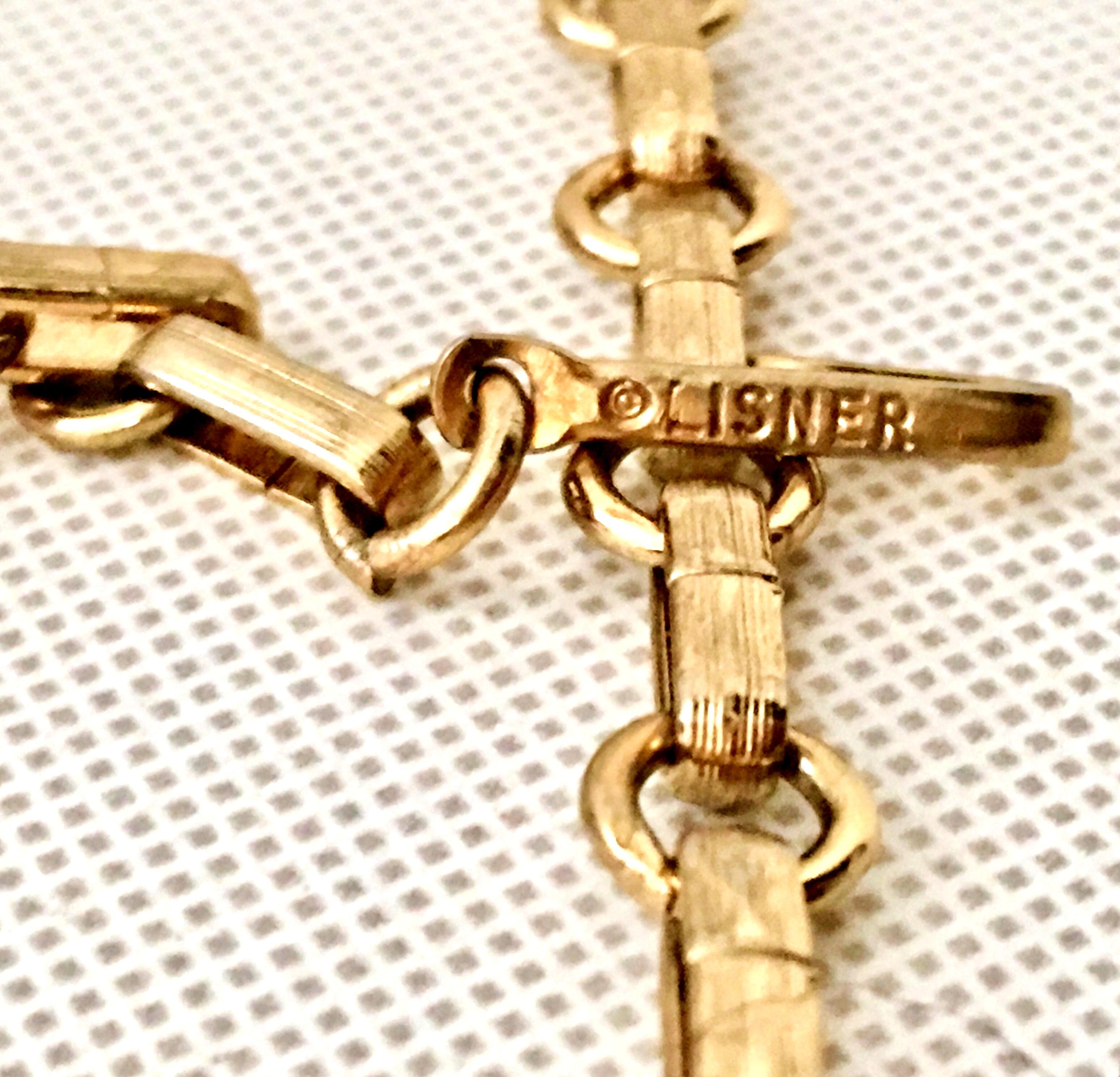20th Century Gold Laurel Motif Necklace & Bracelet By, Lisner 7
