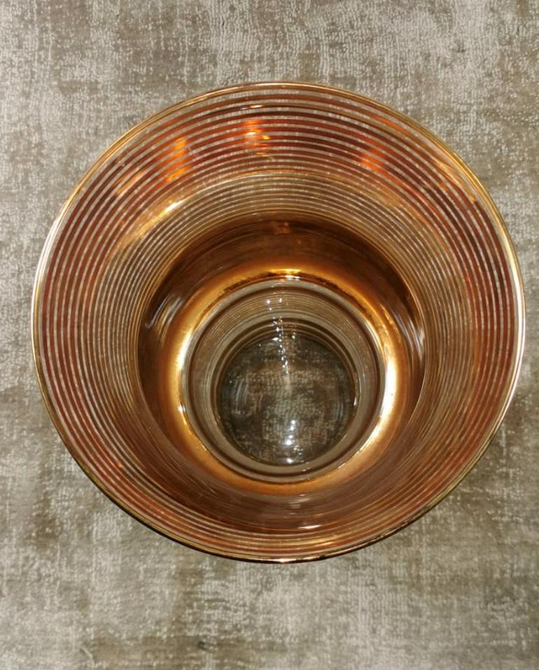 20th Century Gold Leaf Glass Vase, France 3