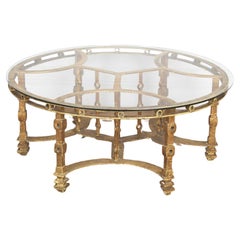 20th Century Gold Leaf Iron Coffee Table