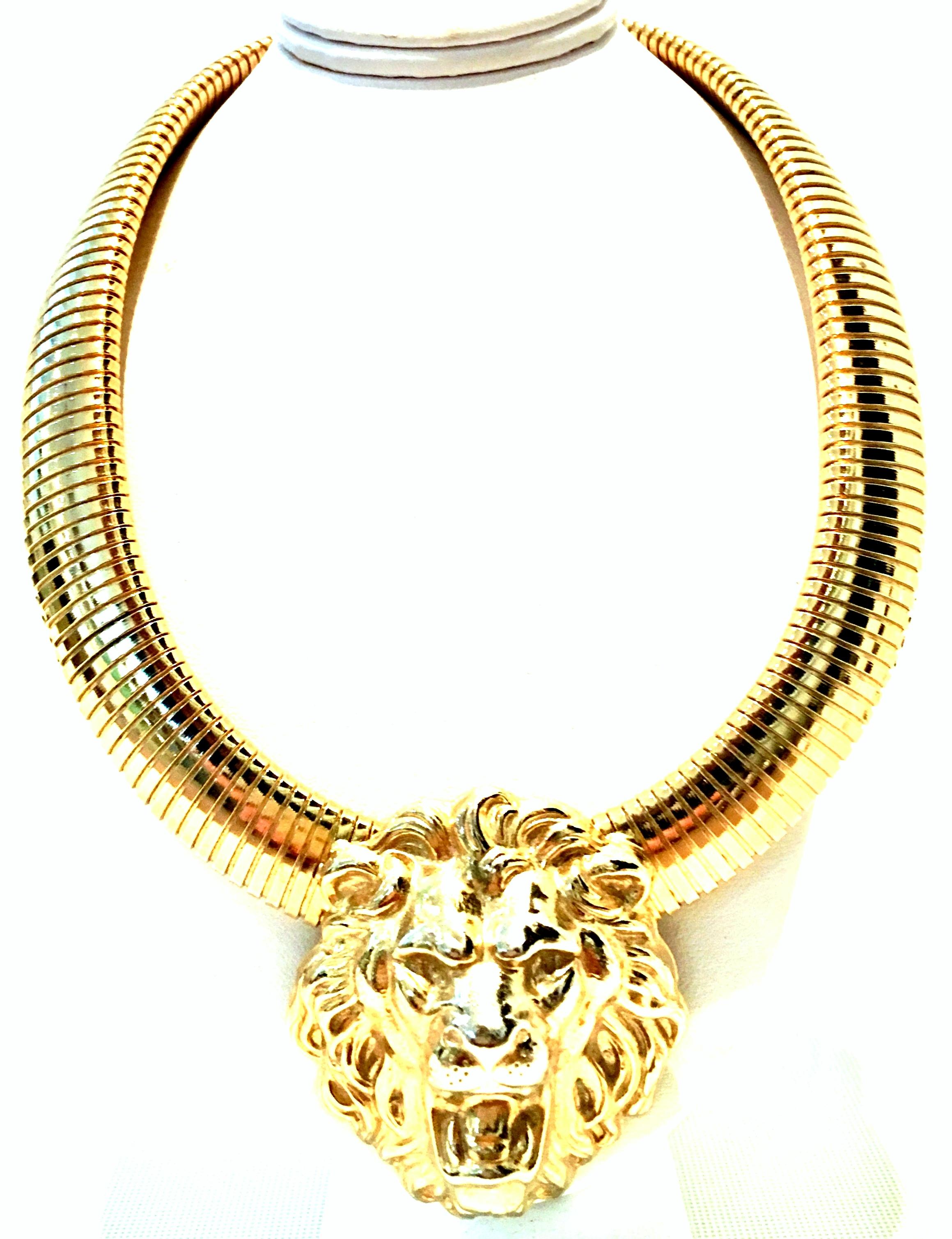 20th Century Gold Plate Lion  
