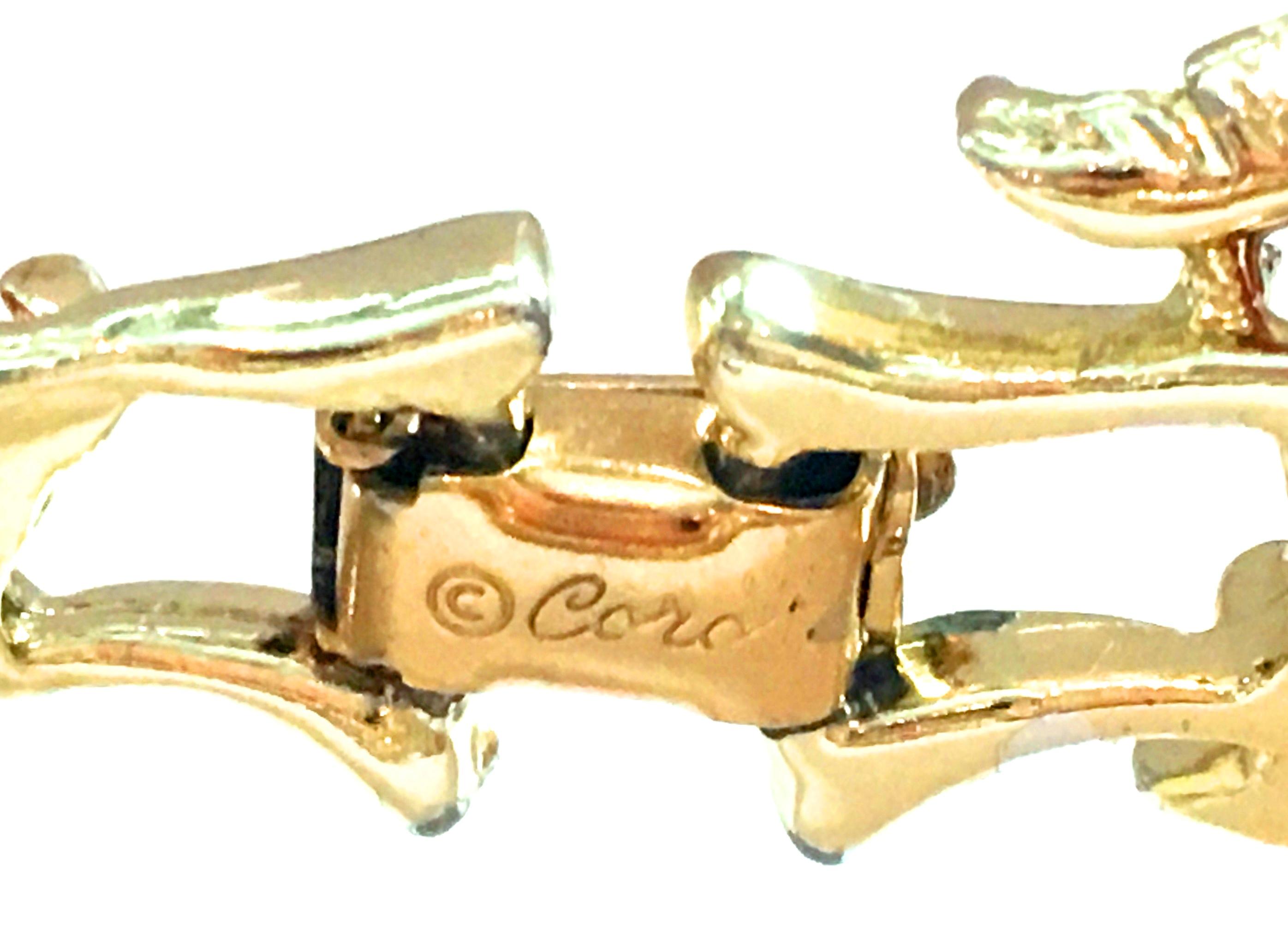 20th Century Gold, Lucite & Faux Pearl Bracelet & Earrings By, Coro Set Of Three For Sale 8