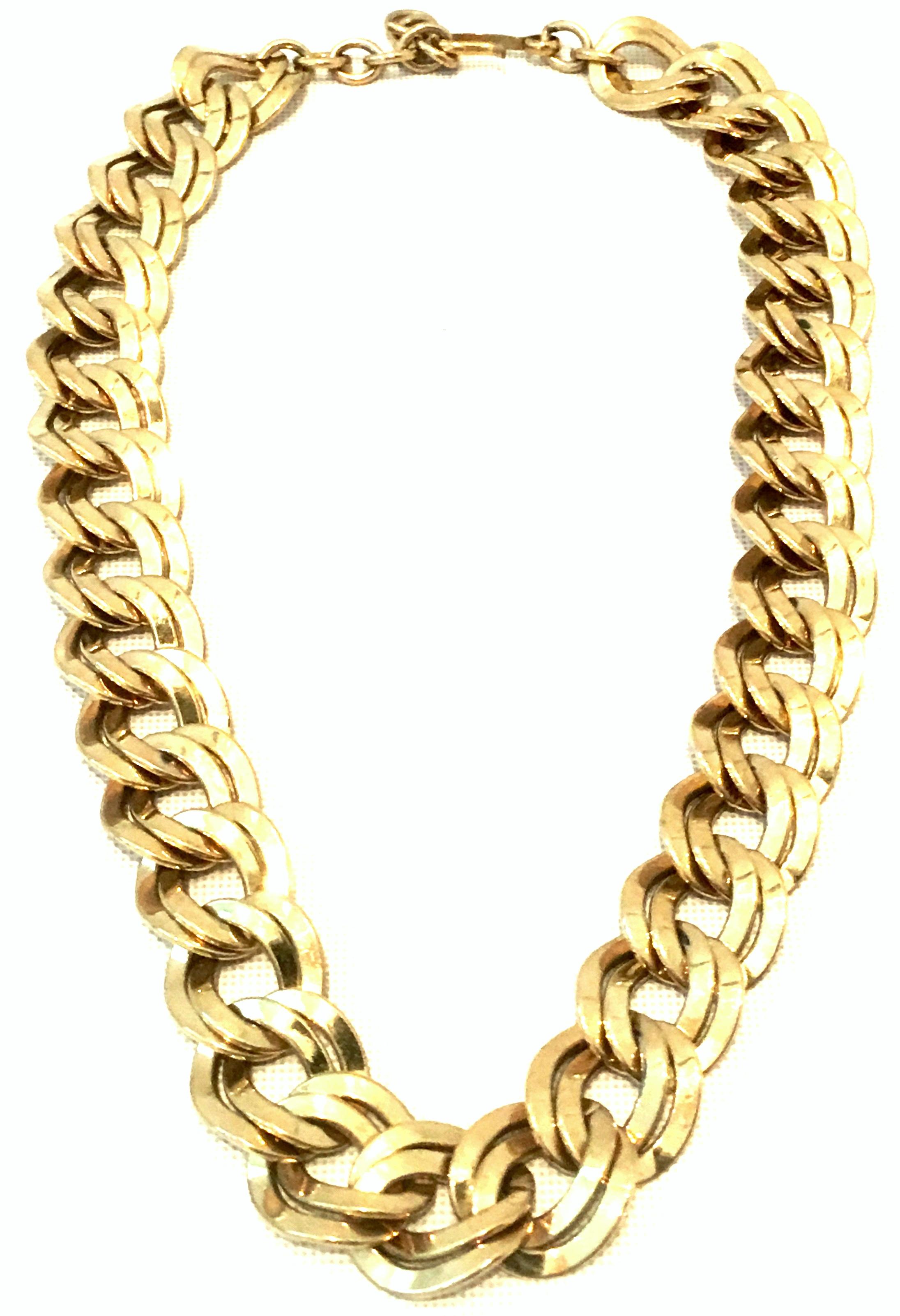 monet gold chain link necklace
