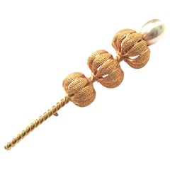 20th Century Gold Plate & Faux Tahitian Pearl Brooch by, Paso